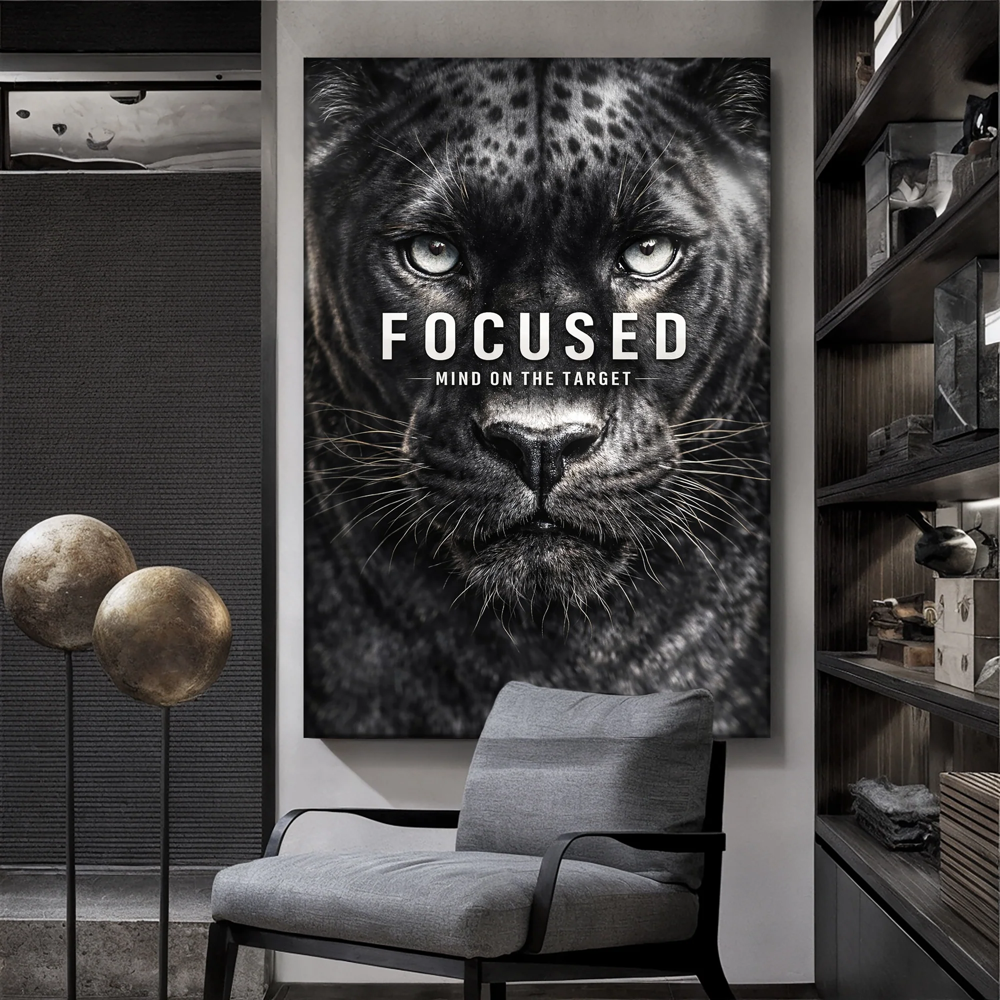 Focused Black Panther Motivational Wall Sign - Image 2
