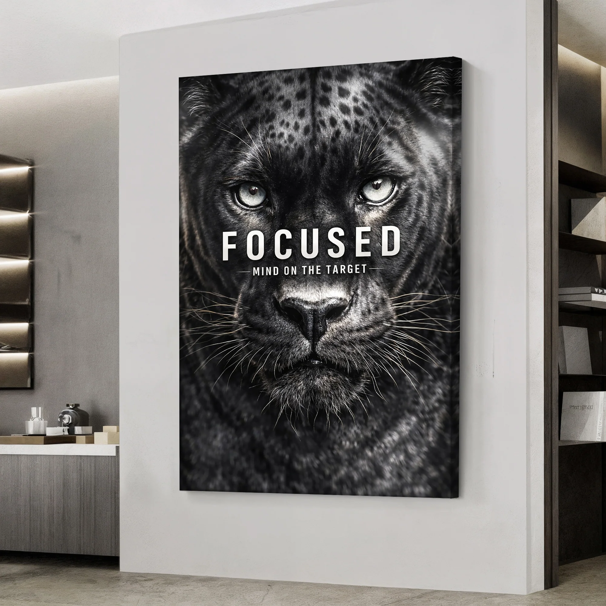 Focused Black Panther Motivational Wall Sign - Image 3