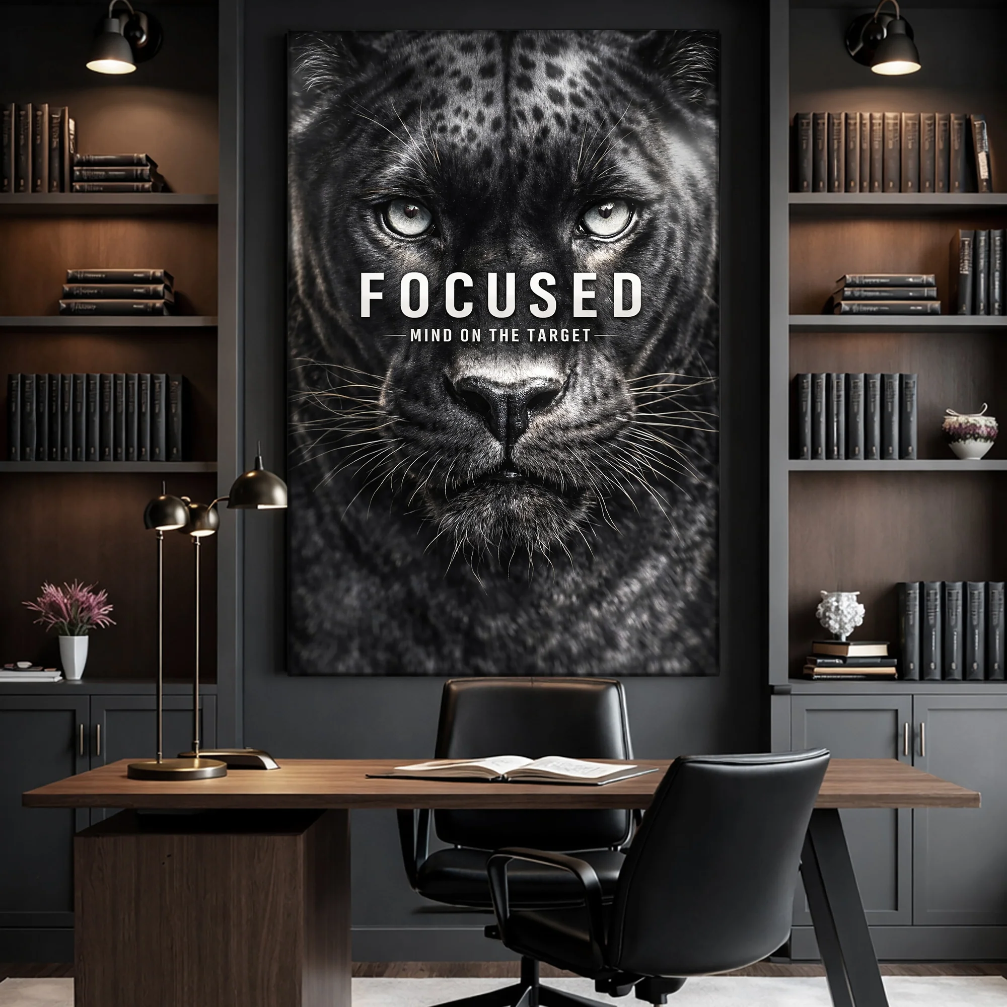 Focused Black Panther Motivational Wall Sign - Image 4