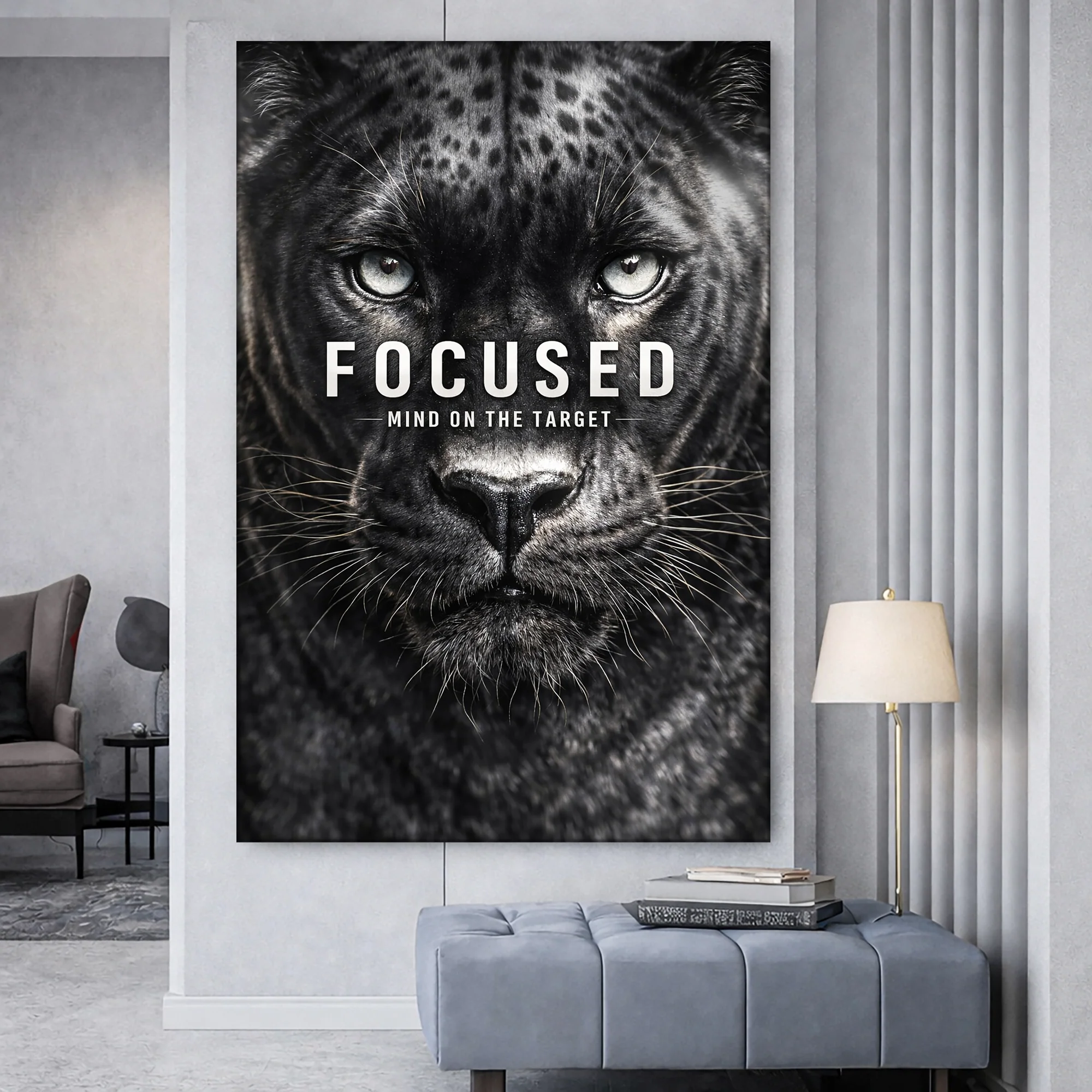 Focused Black Panther Motivational Wall Sign - Image 5