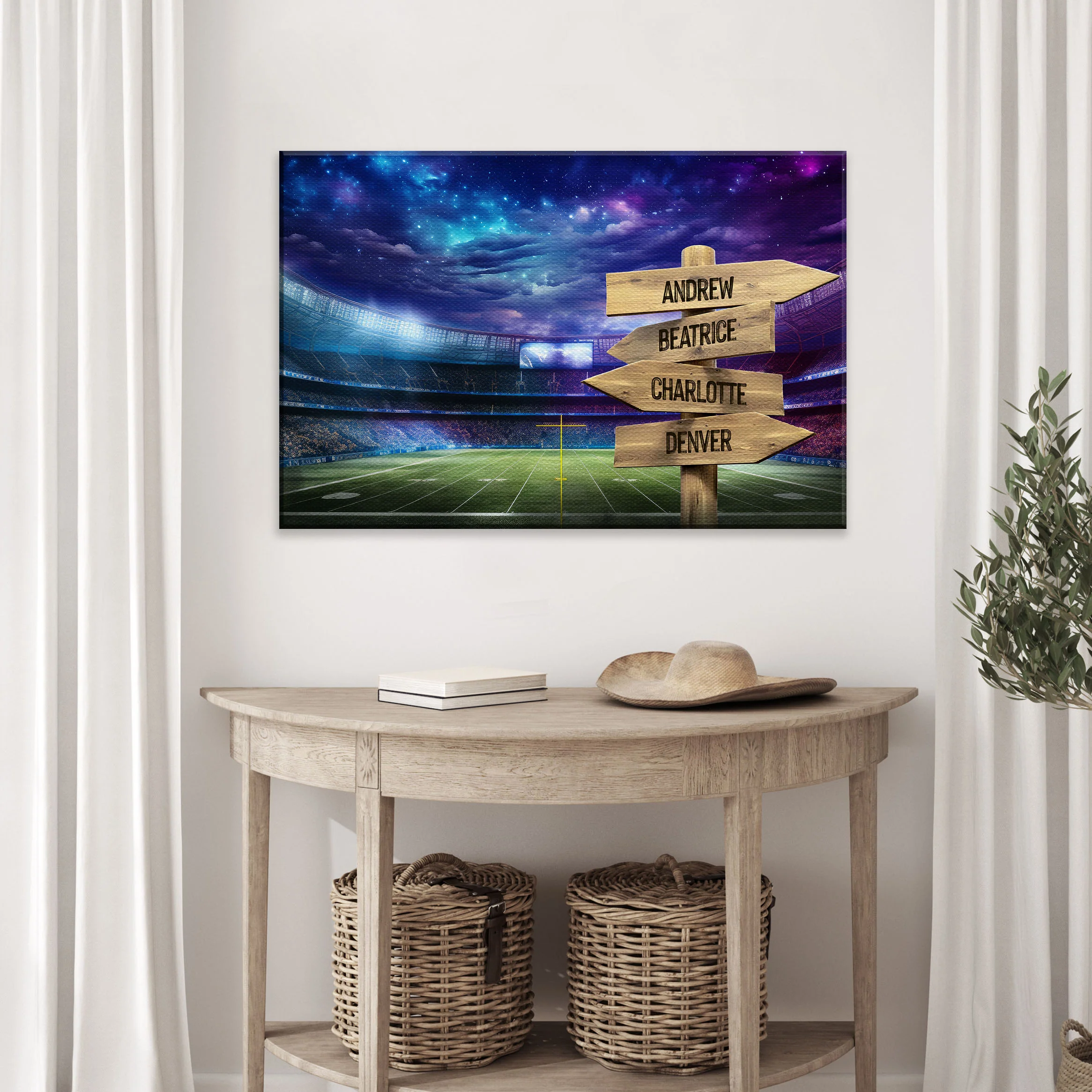 Football Field Family Names Sign - Image 3