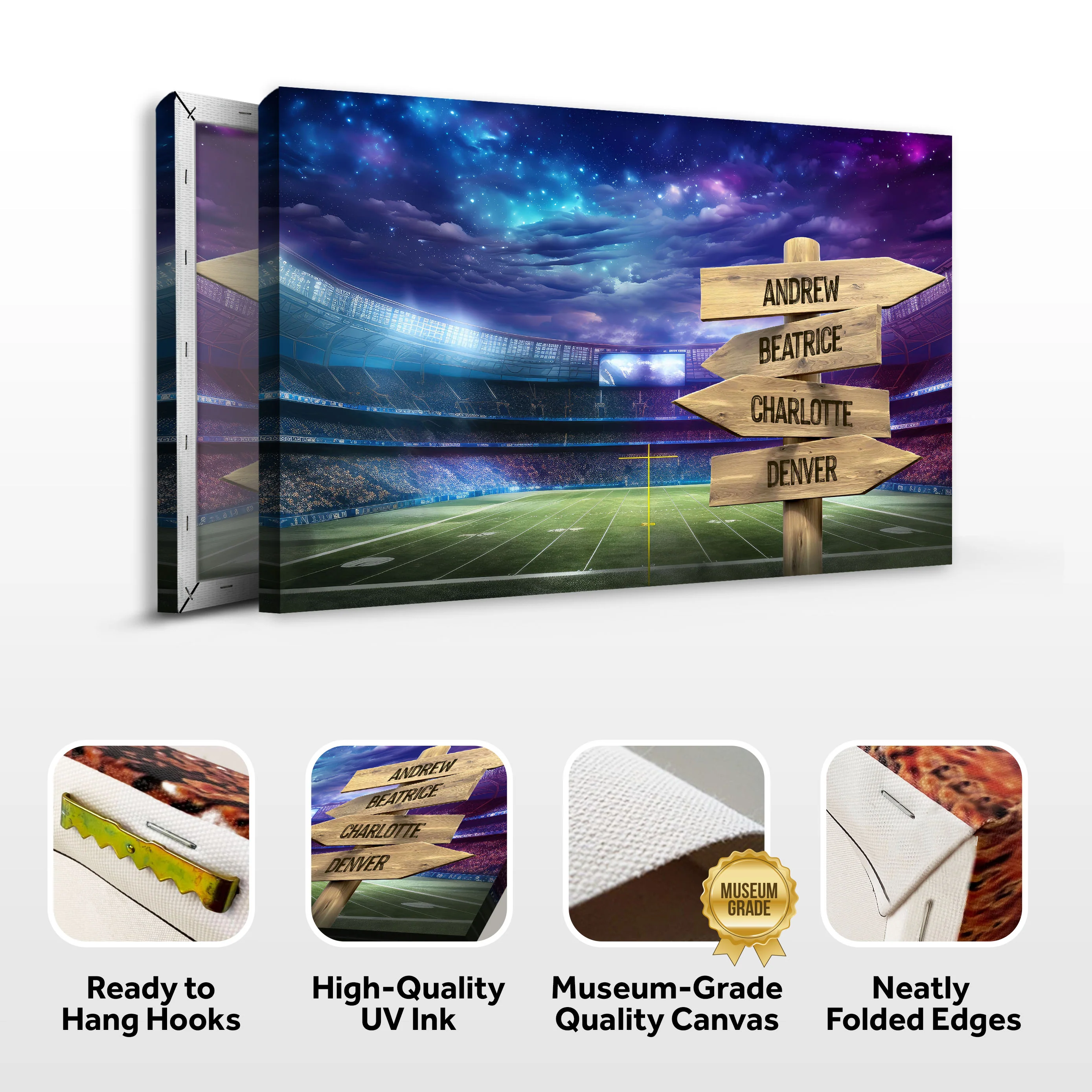Football Field Family Names Sign - Image 5