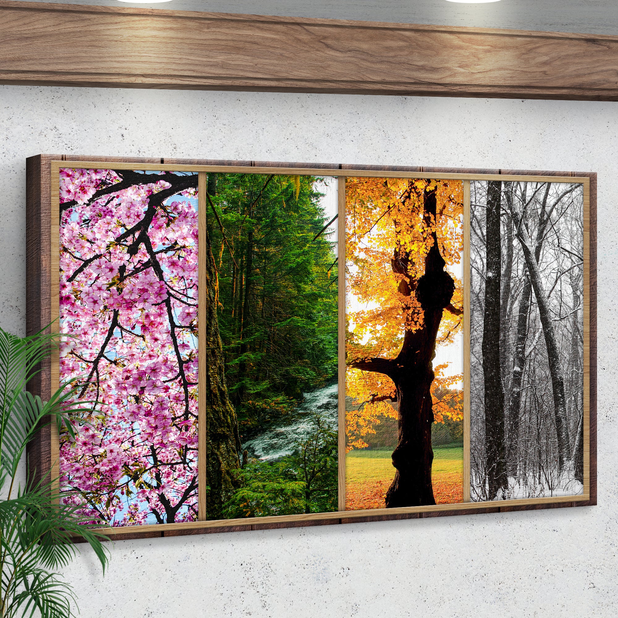 Four Seasons Tree Canvas Wall Art - Image 2