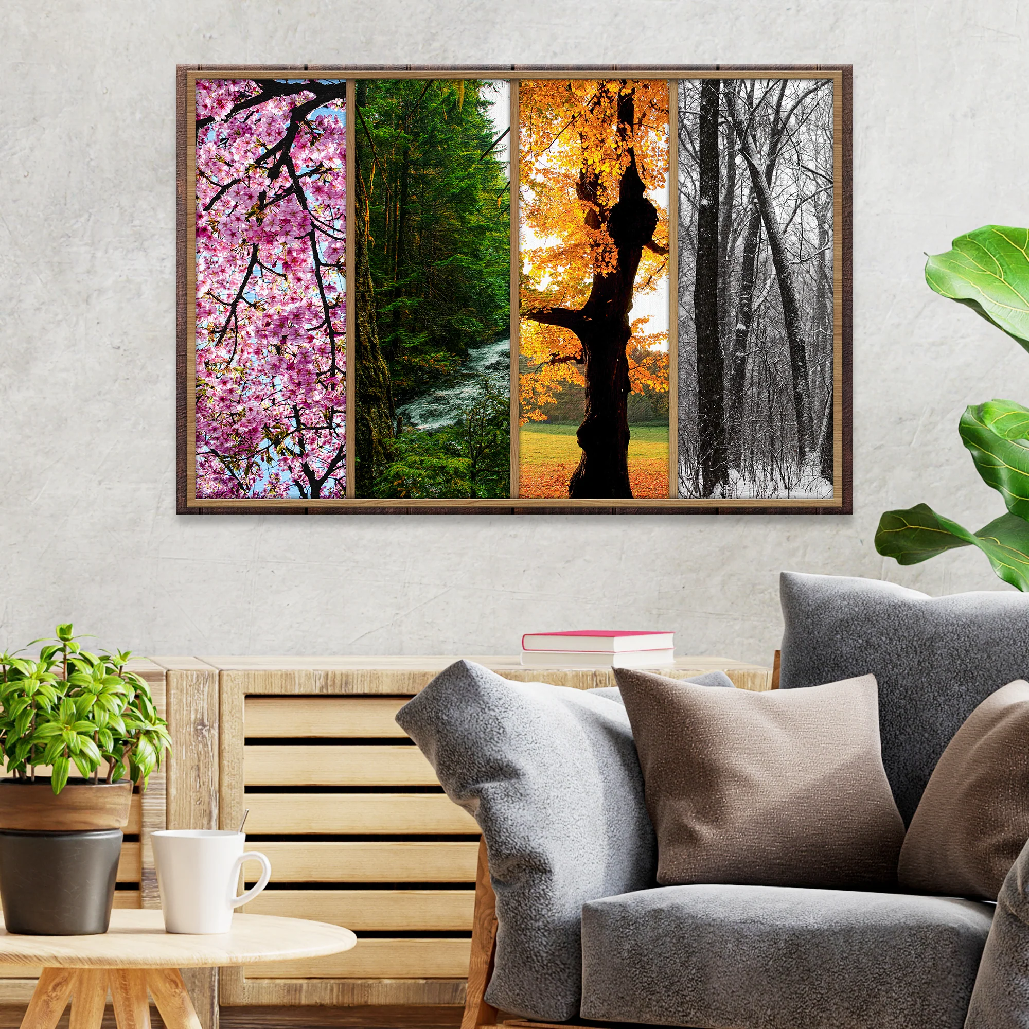 Four Seasons Tree Canvas Wall Art - Image 3