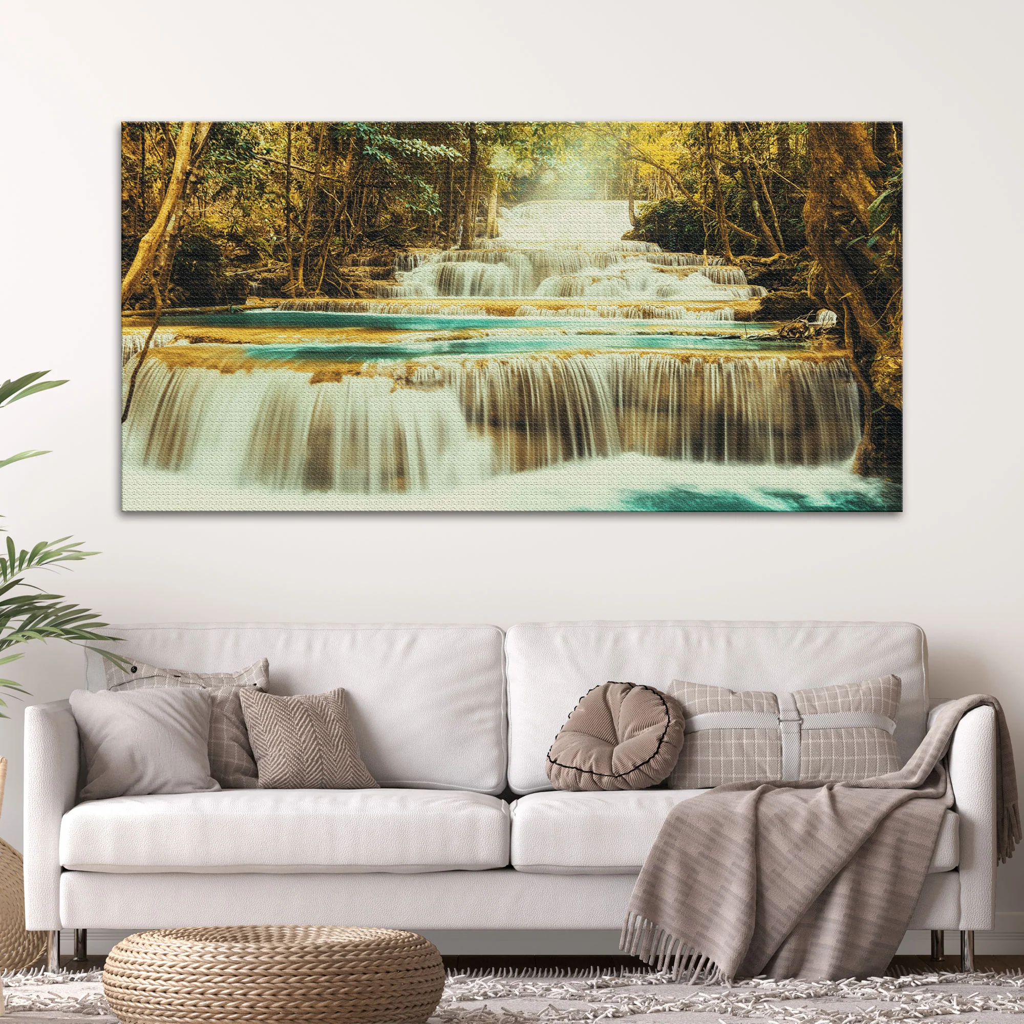 Free Mountain Waterfall Canvas Wall Art - Image 3
