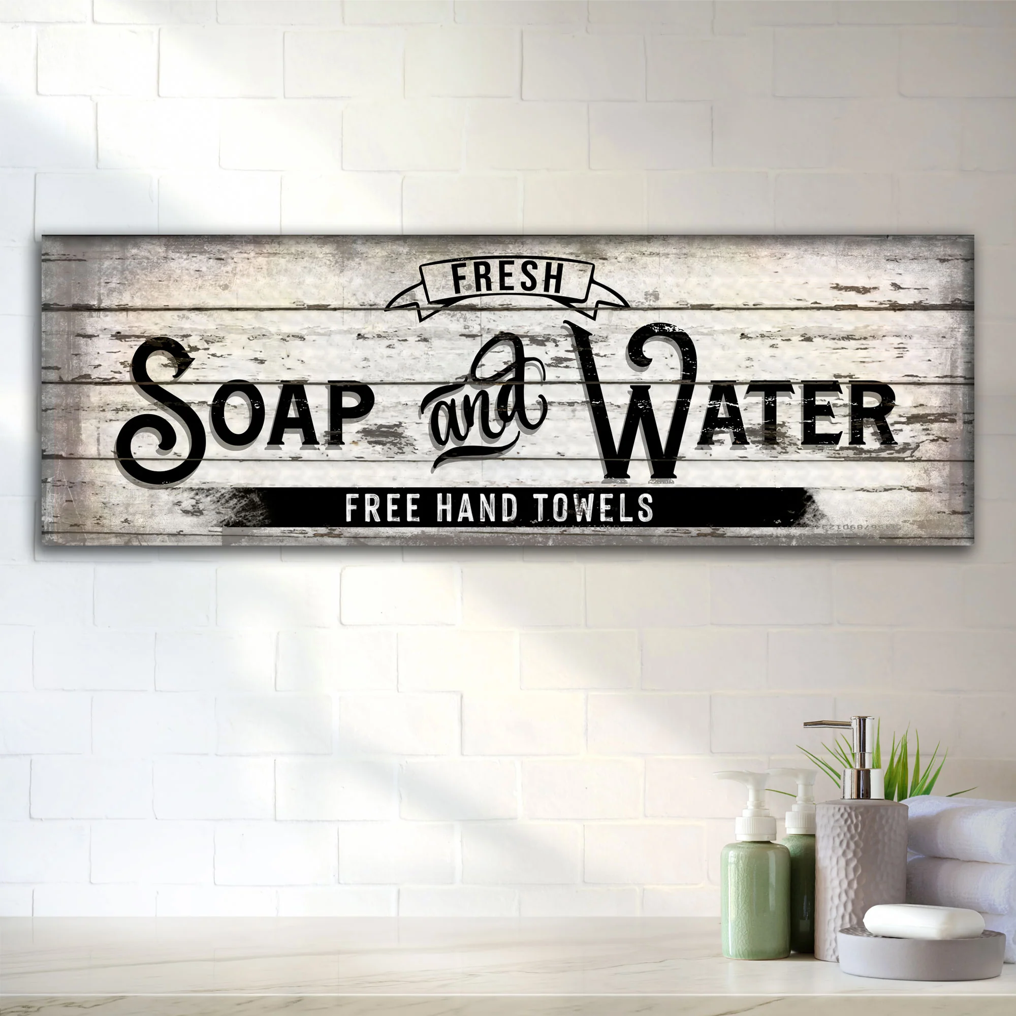 Fresh Soap And Water Family Bathroom Sign