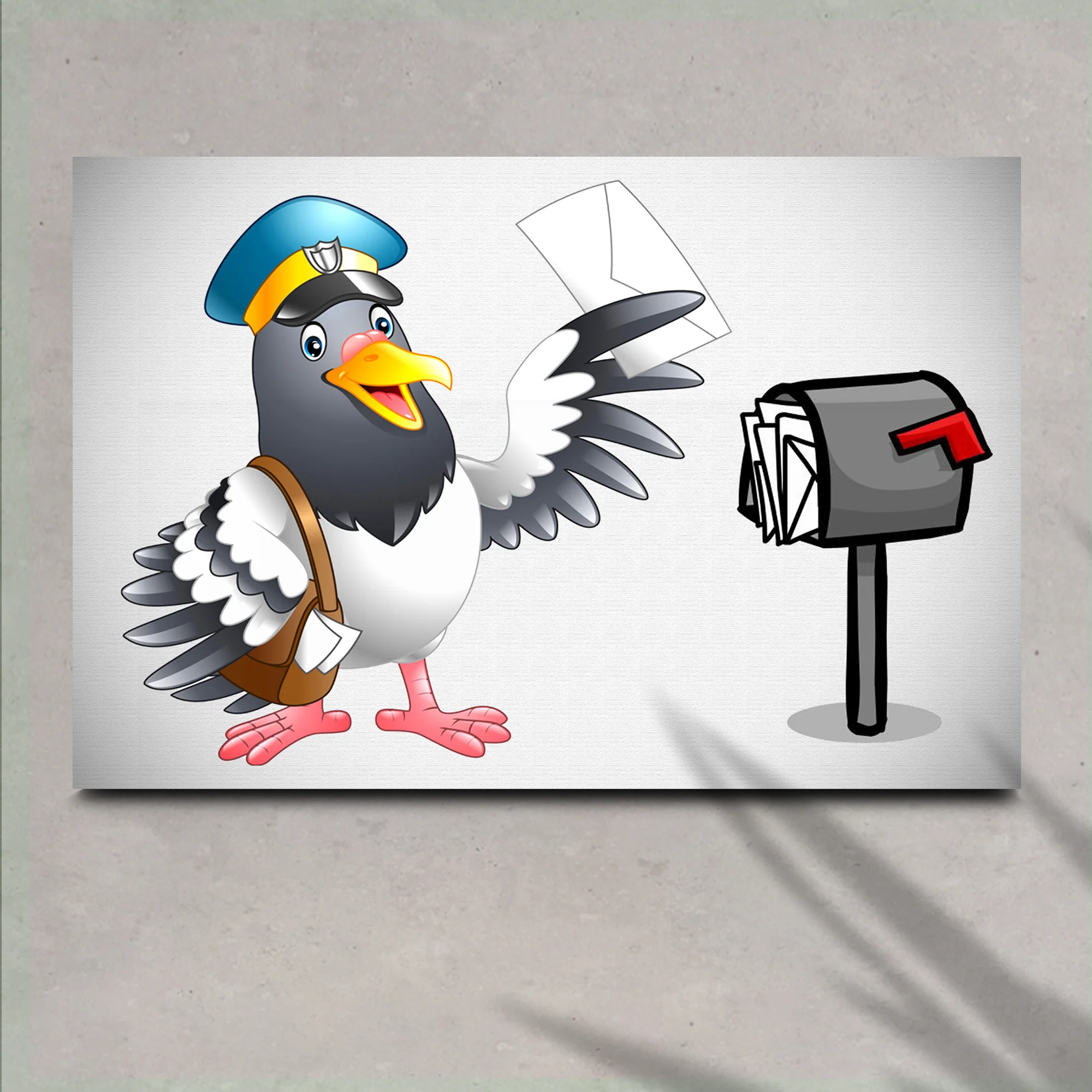 Funny Pigeon Painting Canvas Wall Art - Image 2