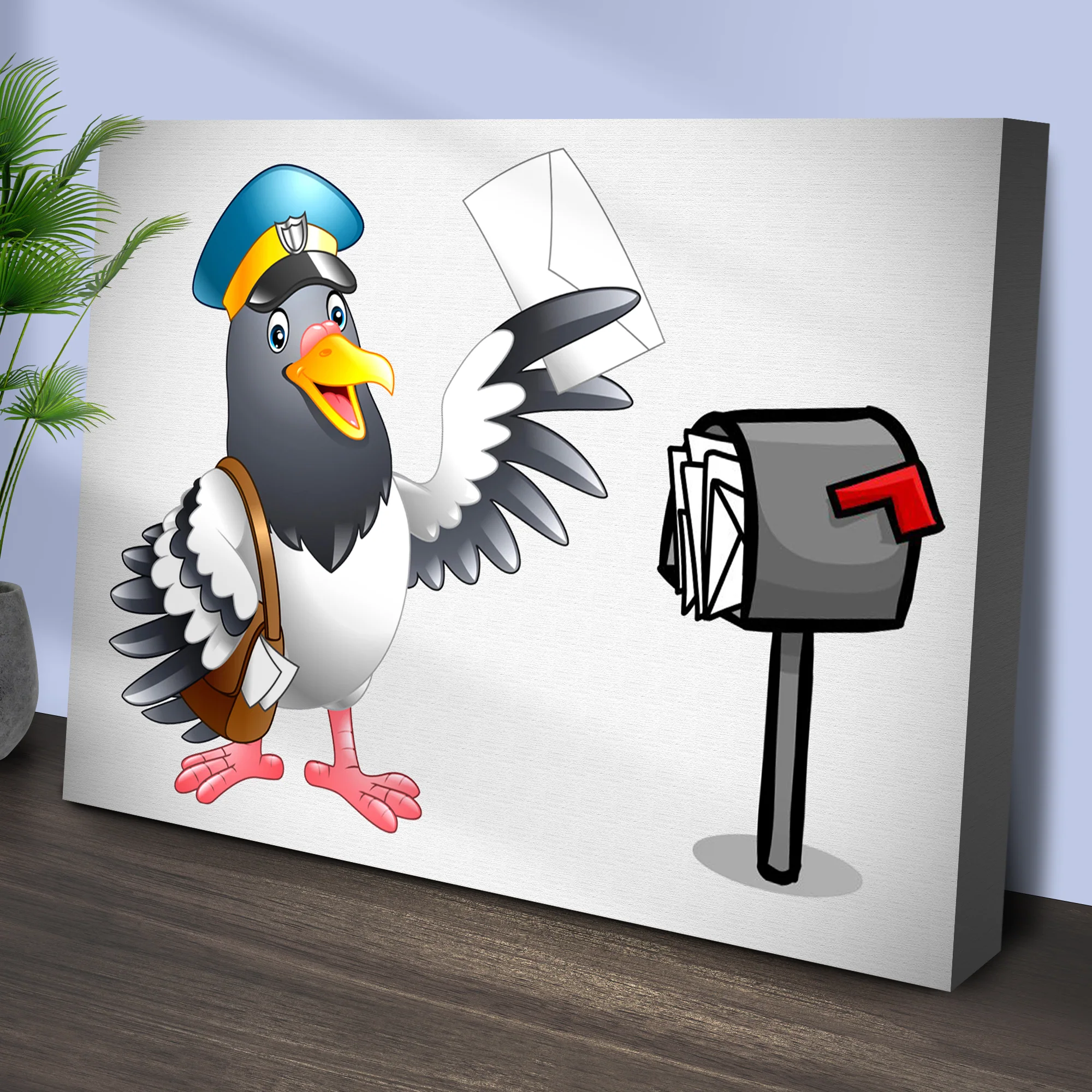 Funny Pigeon Painting Canvas Wall Art - Image 3
