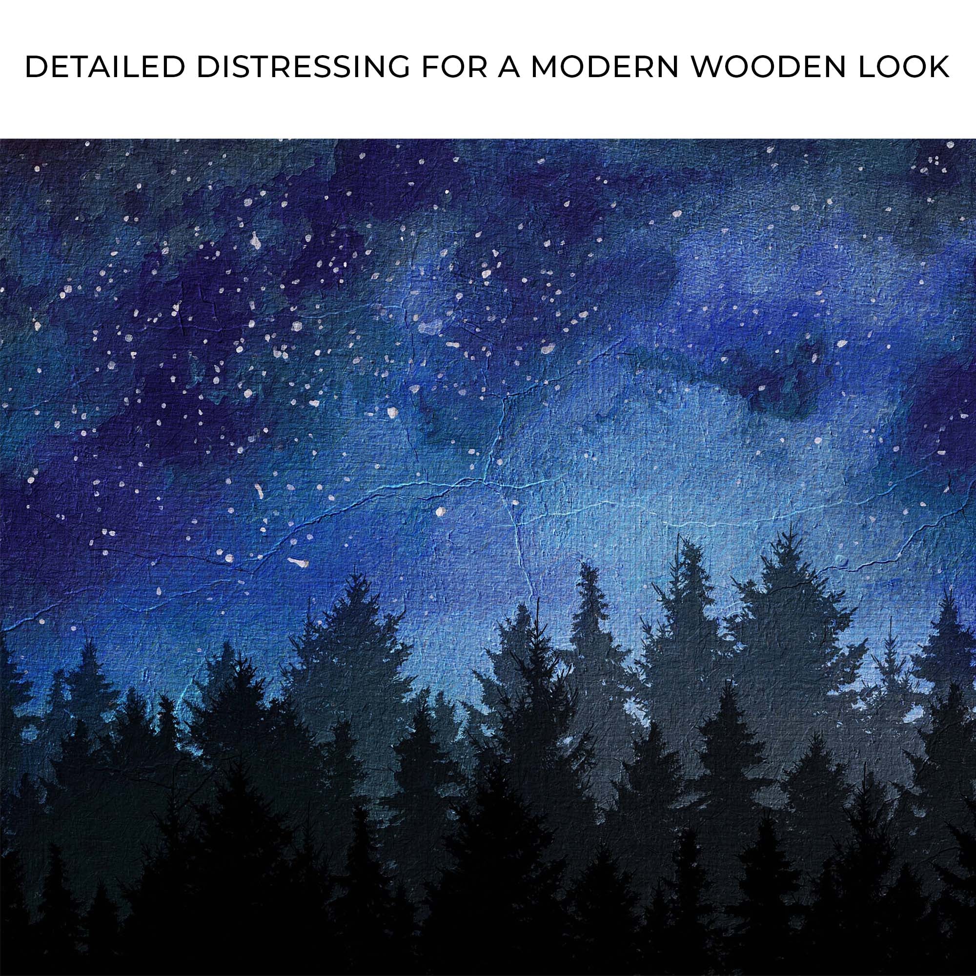 Galaxy Sky Forest Canvas Wall Art - Image 4