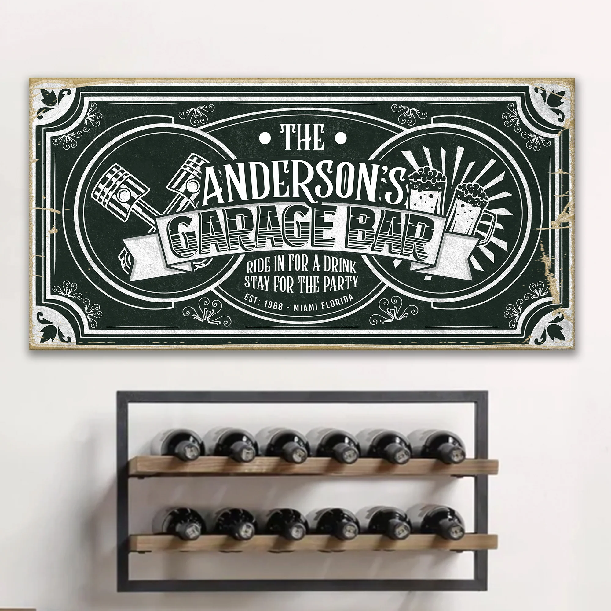 Garage Bar Victorian Vintage Sign - Image 2