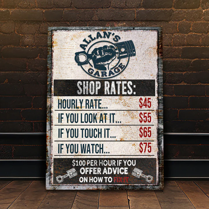 Garage Rules Sign - Image 3