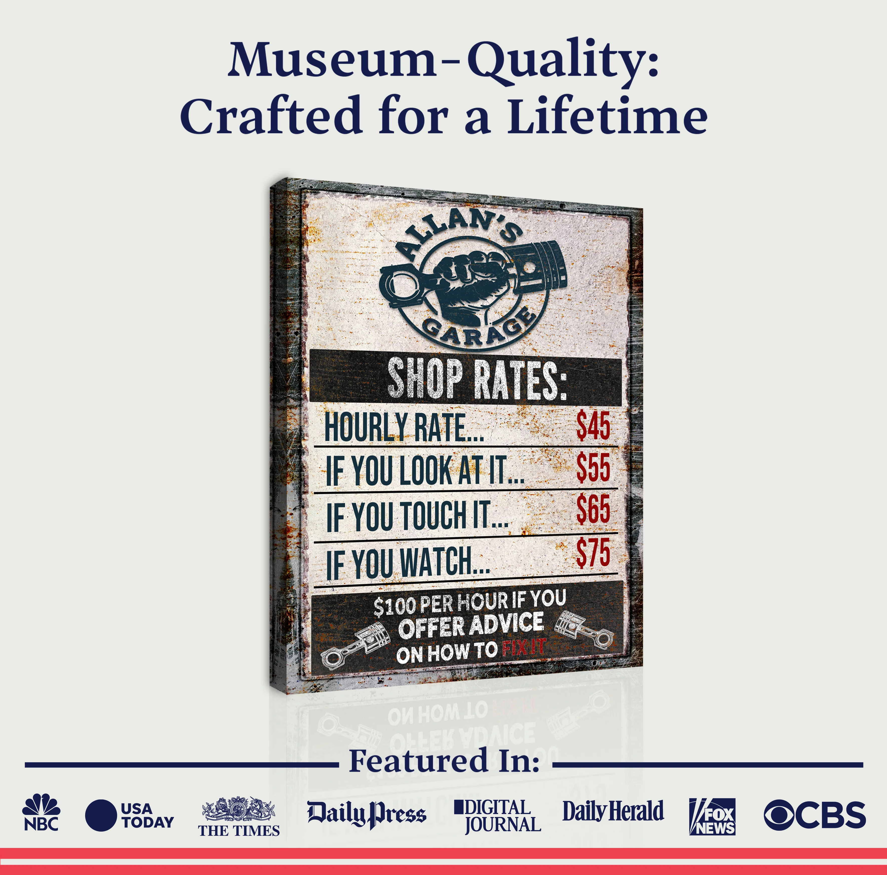 Garage Rules Sign - Image 4