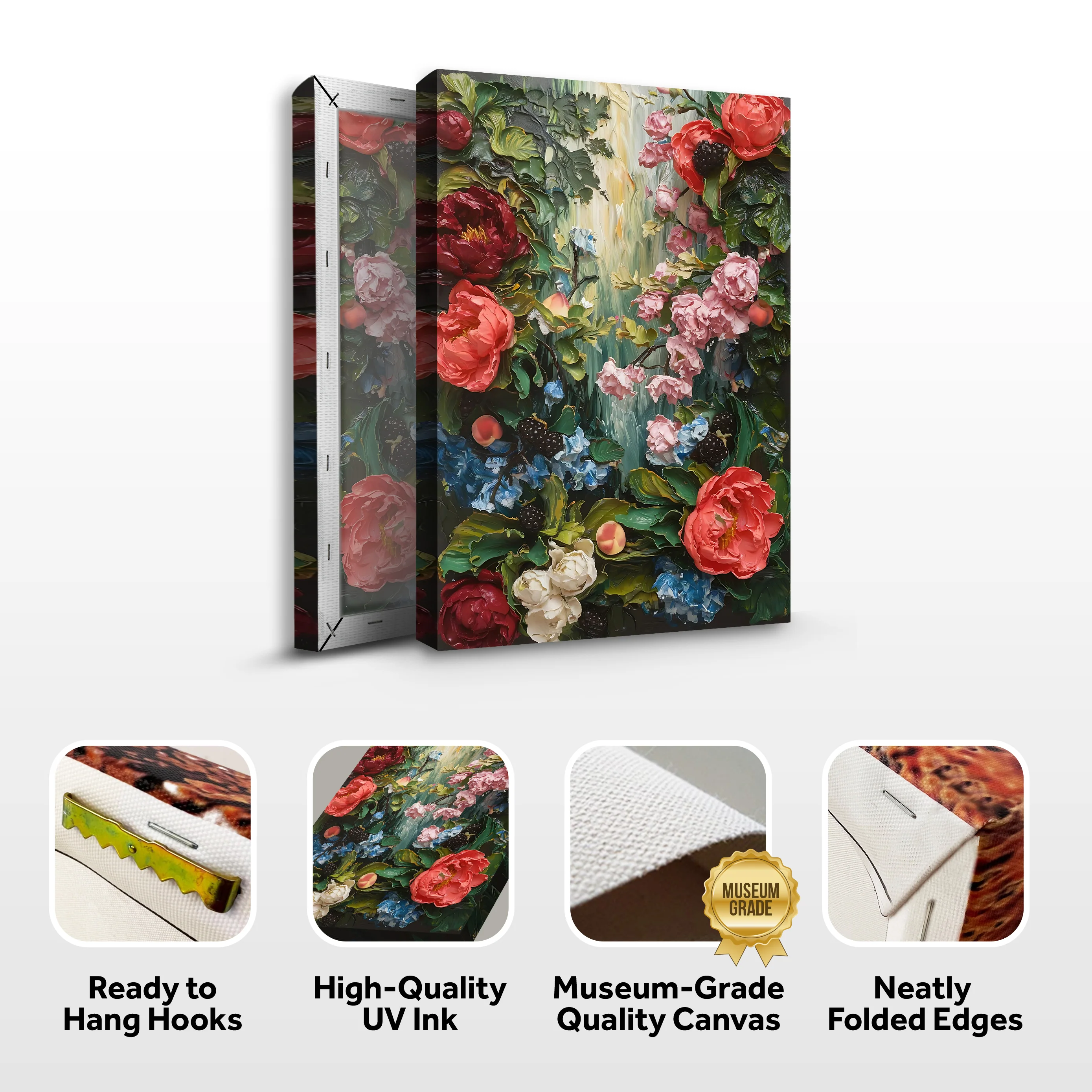 Garden Floral Impasto Wall Art - Image 8