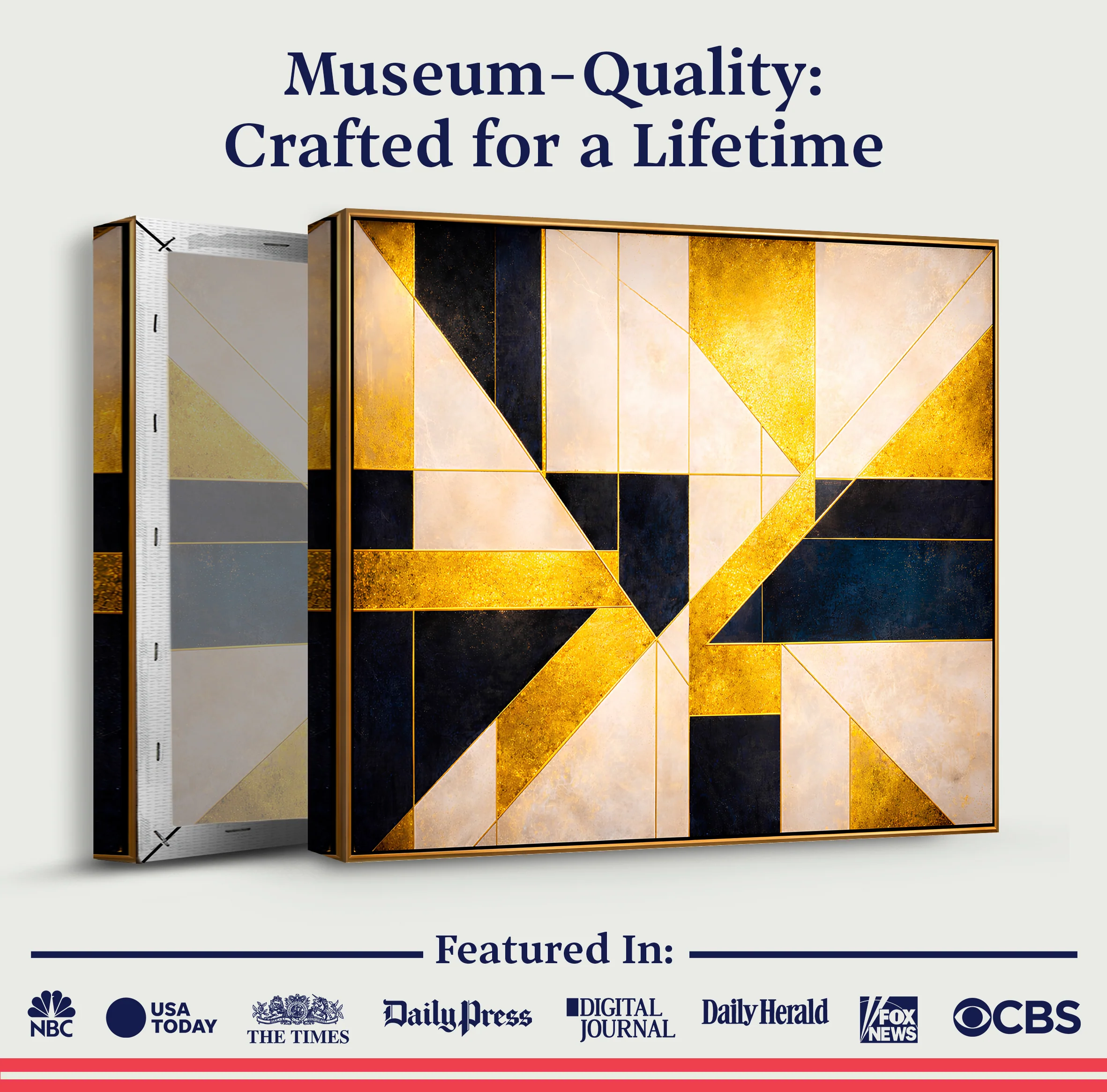 Gilded Geometry Wall Art - Image 6
