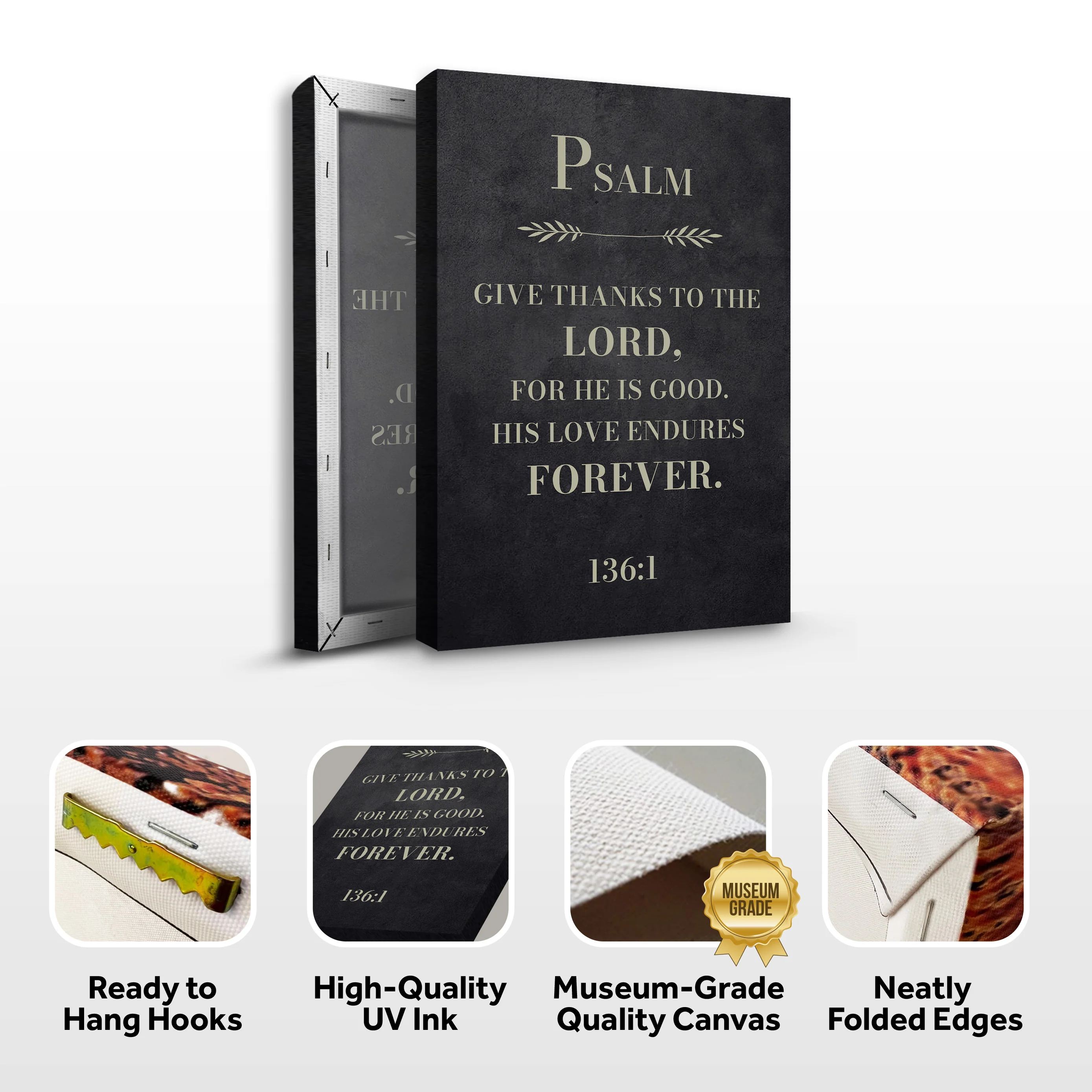 Give Thanks - Psalm 136:1 Wall Sign - Image 8