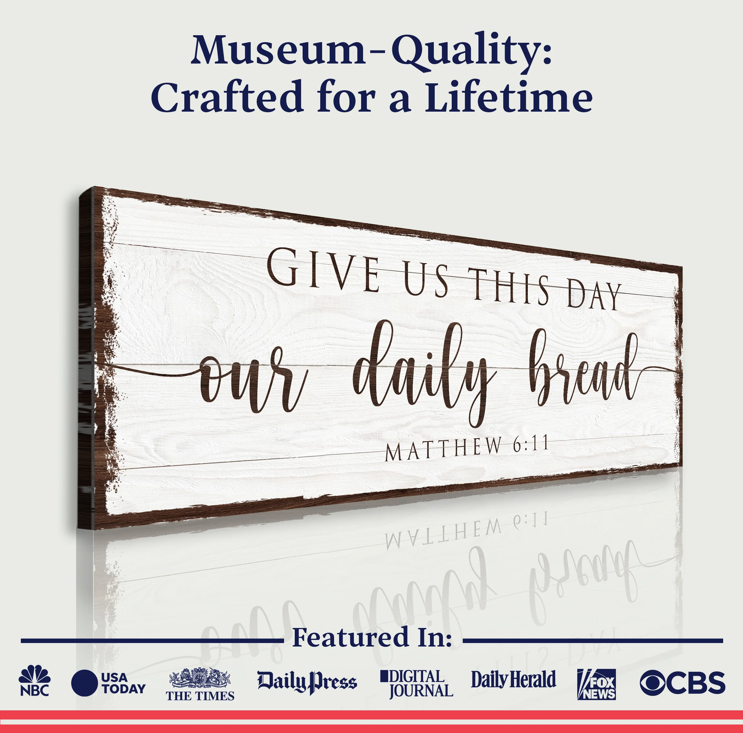 Give Us This Day Our Daily Bread Faith Sign - Image 4