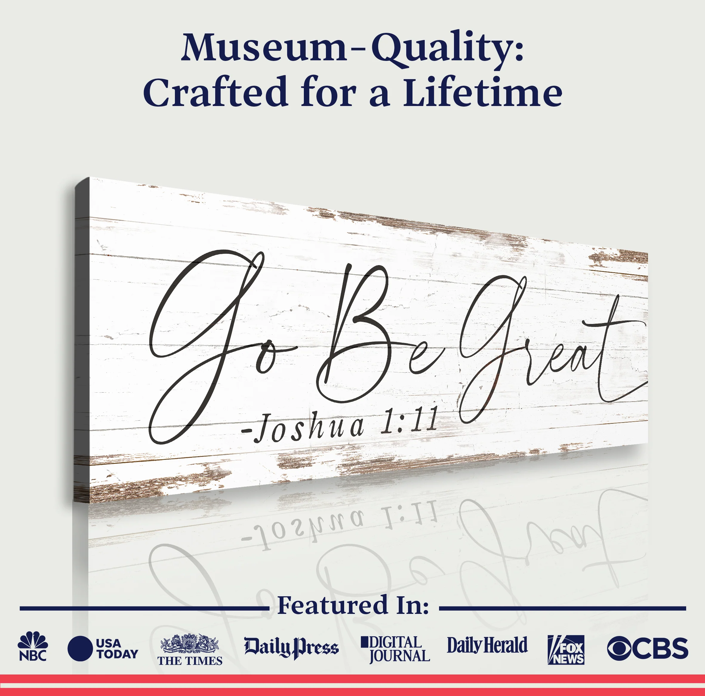 Go Be Great, Joshua 1:9 Faith Sign III - Image 4