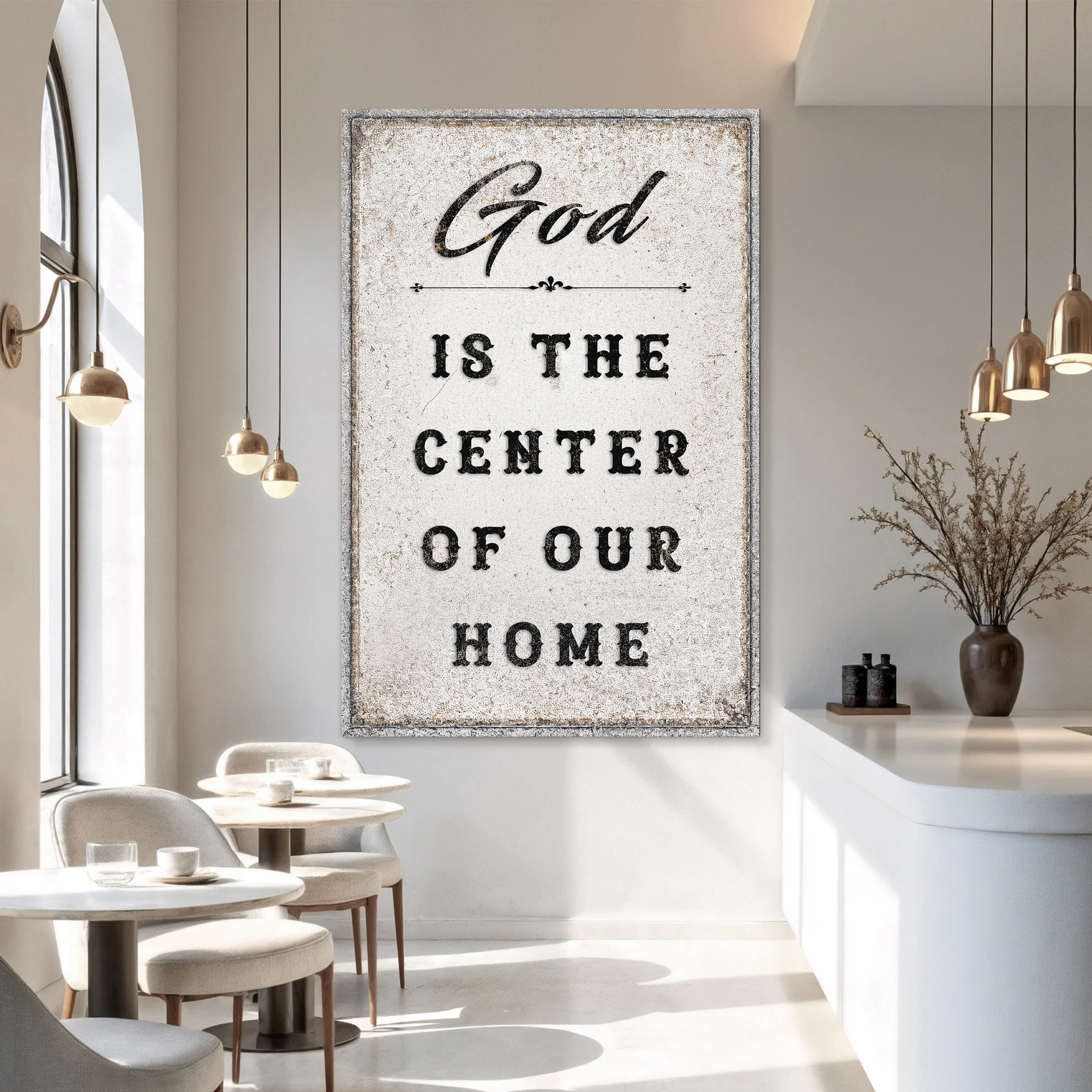God Is The Center Of Our Home Faith Wall Art - Image 3