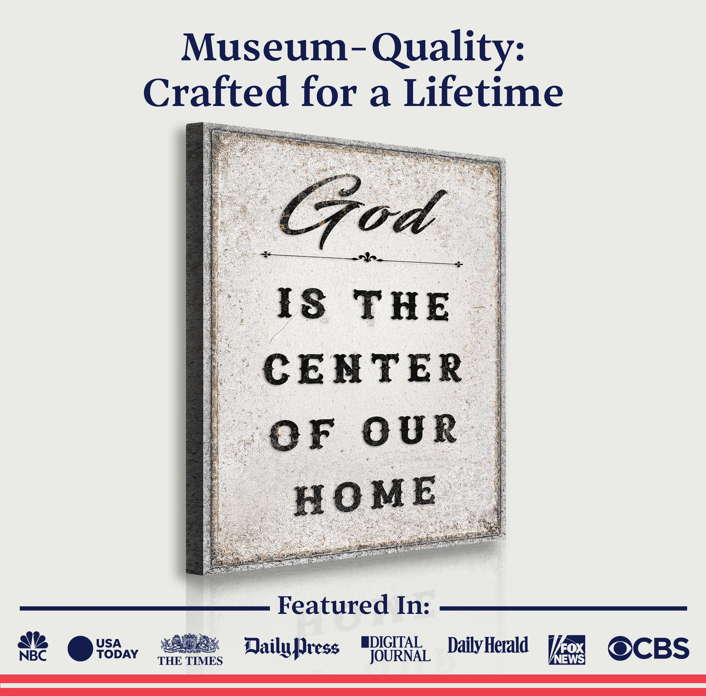 God Is The Center Of Our Home Faith Wall Art - Image 6