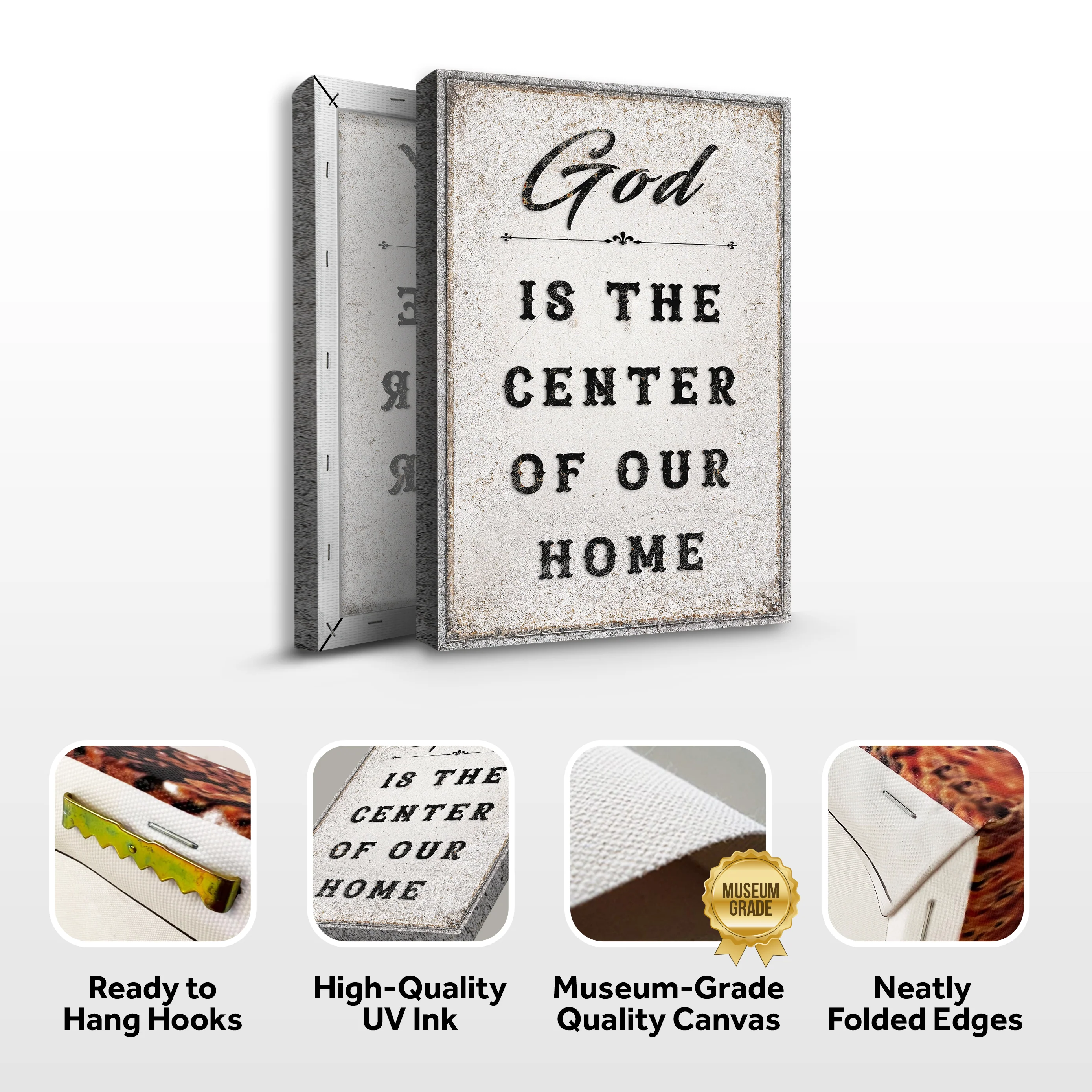 God Is The Center Of Our Home Faith Wall Art - Image 8