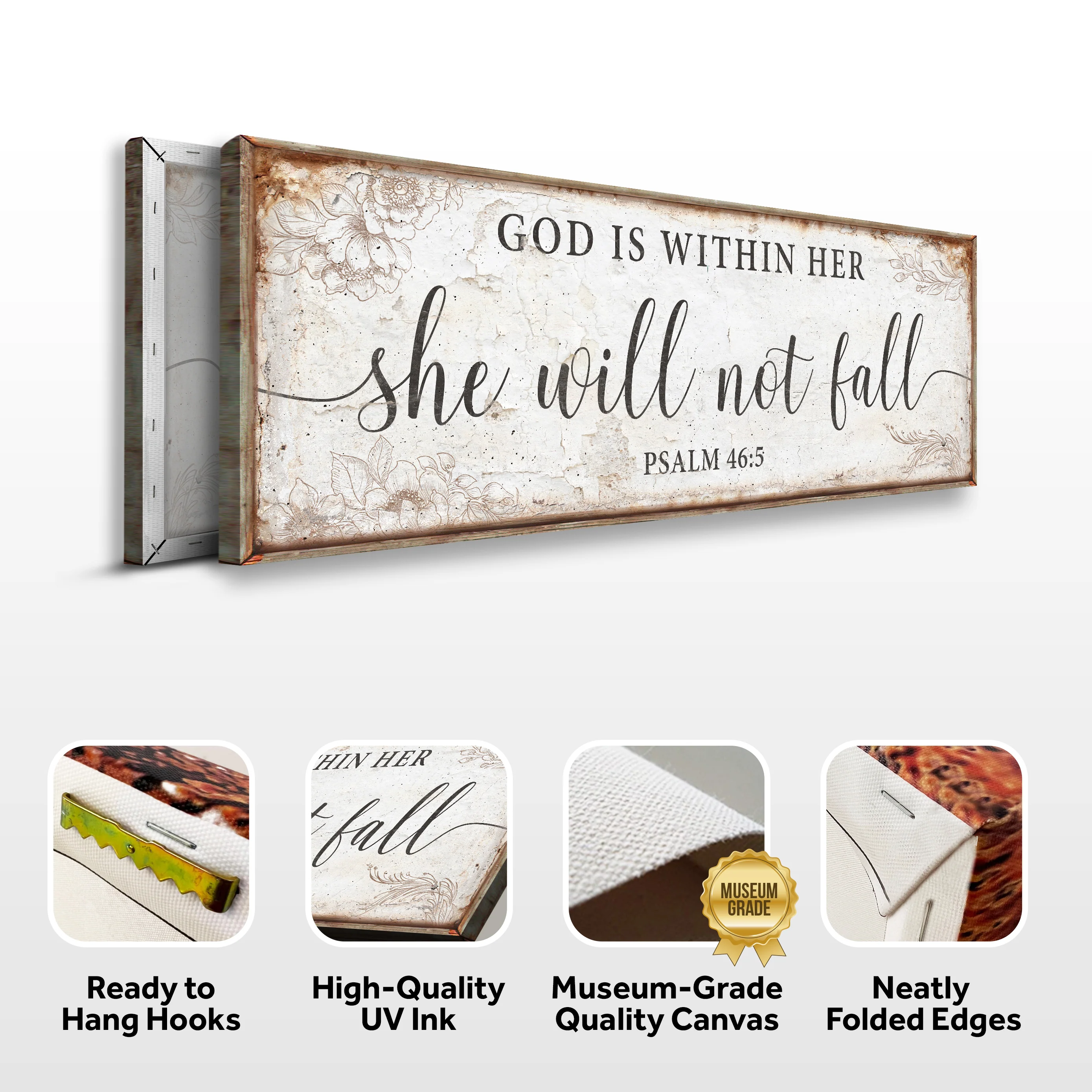 God Is Within Her She Will Not Fall Psalm 46:5 Faith Sign - Image 6
