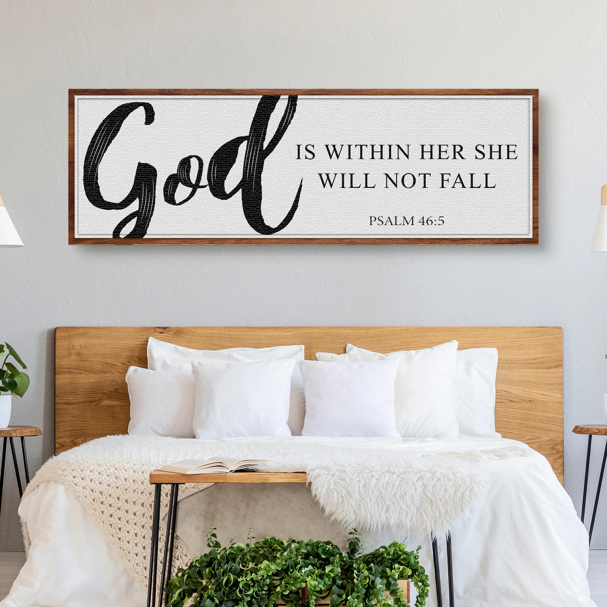 God Is Within Her She Will Not Fall Psalm 46:5 Faith Sign II - Image 2