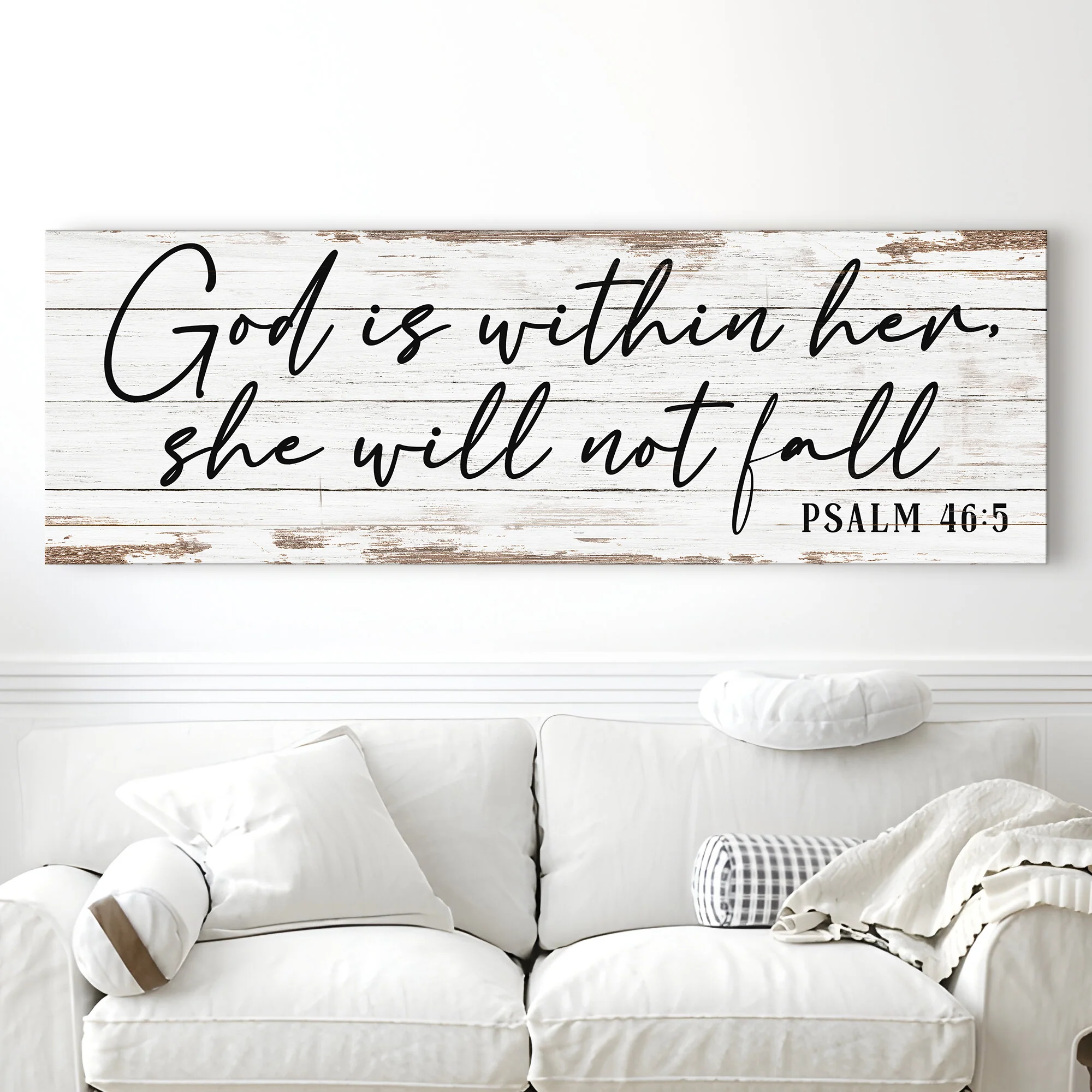 God Is Within Her She Will Not Fall Psalm 46:5 Faith Sign III - Image 2
