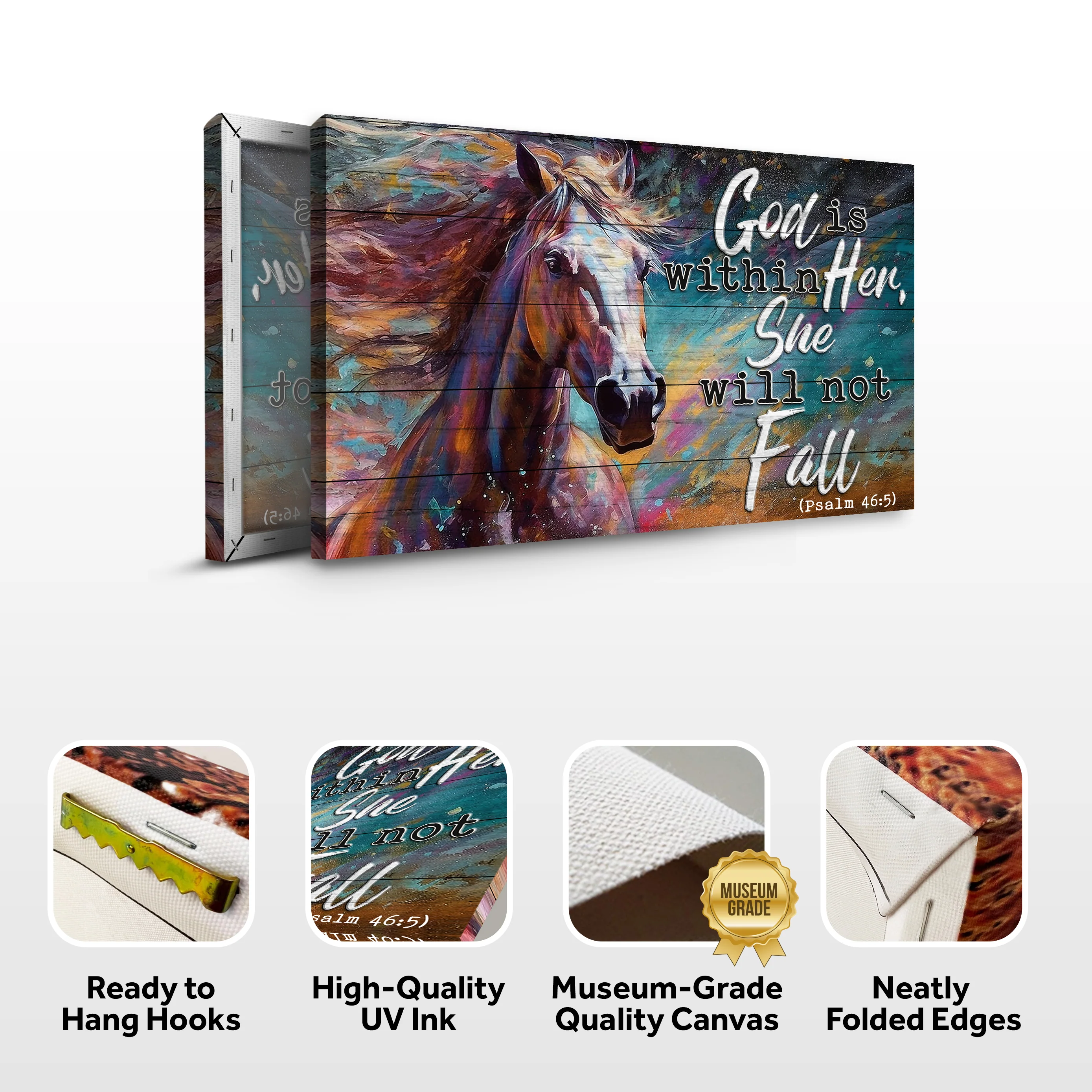 God Is Within Her She Will Not Fall Psalm 46:5 Faith Sign V - Image 6