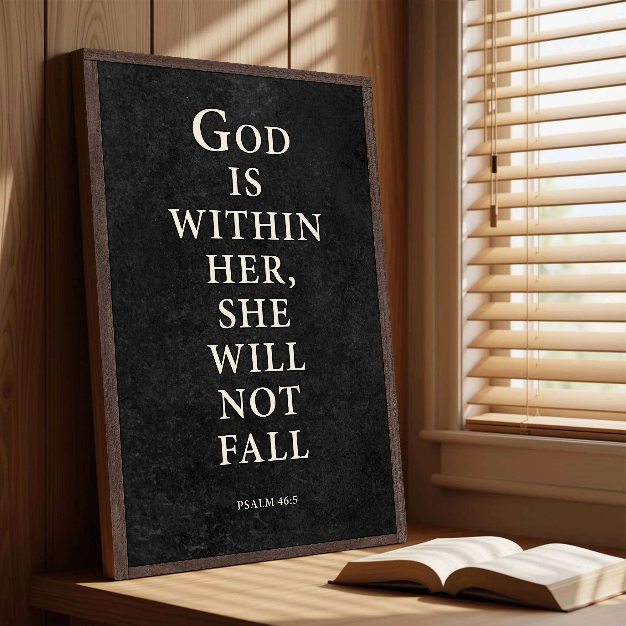 God Is Within Her She Will Not Fall Psalm 46:5 Faith Sign VIII - Image 5
