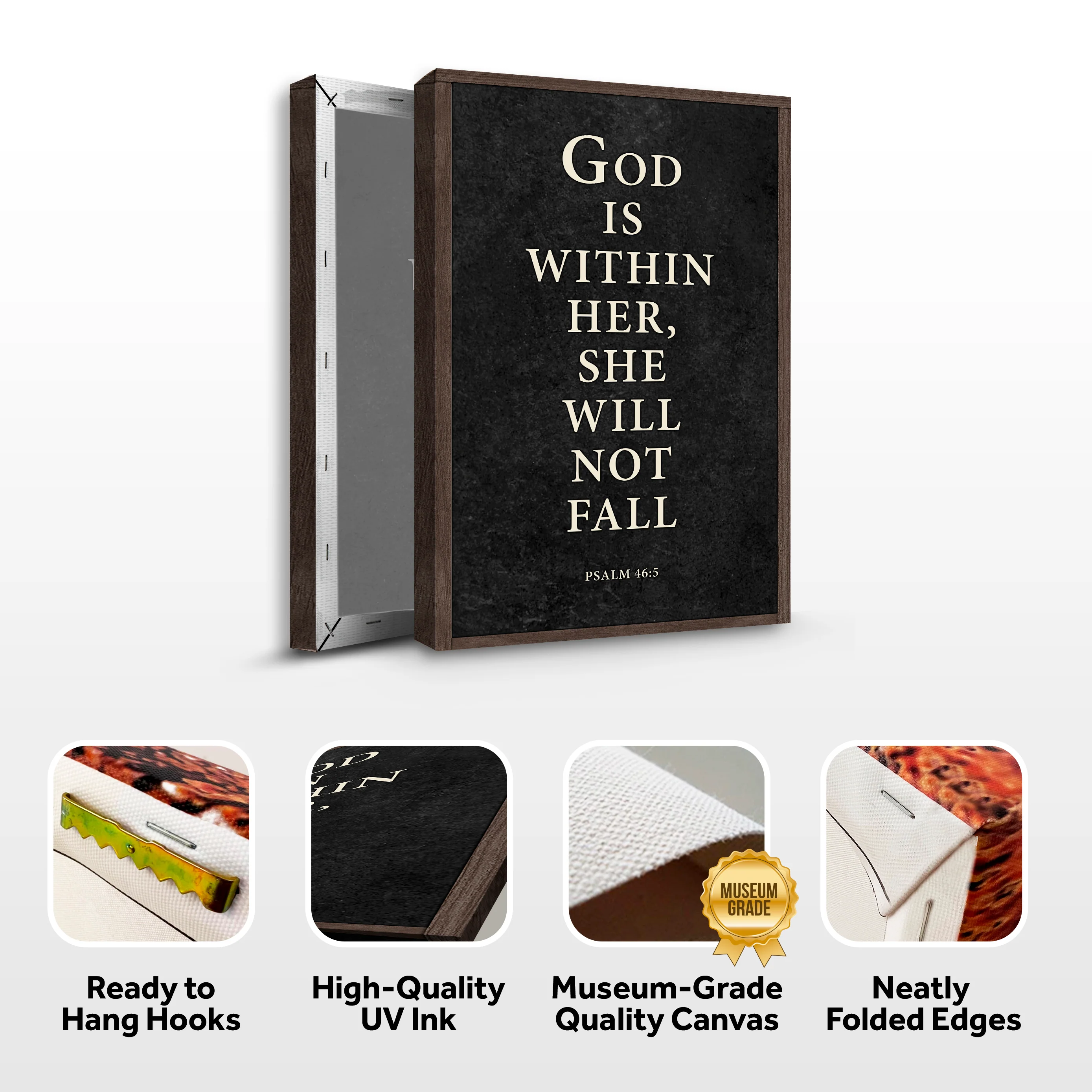 God Is Within Her She Will Not Fall Psalm 46:5 Faith Sign VIII - Image 8