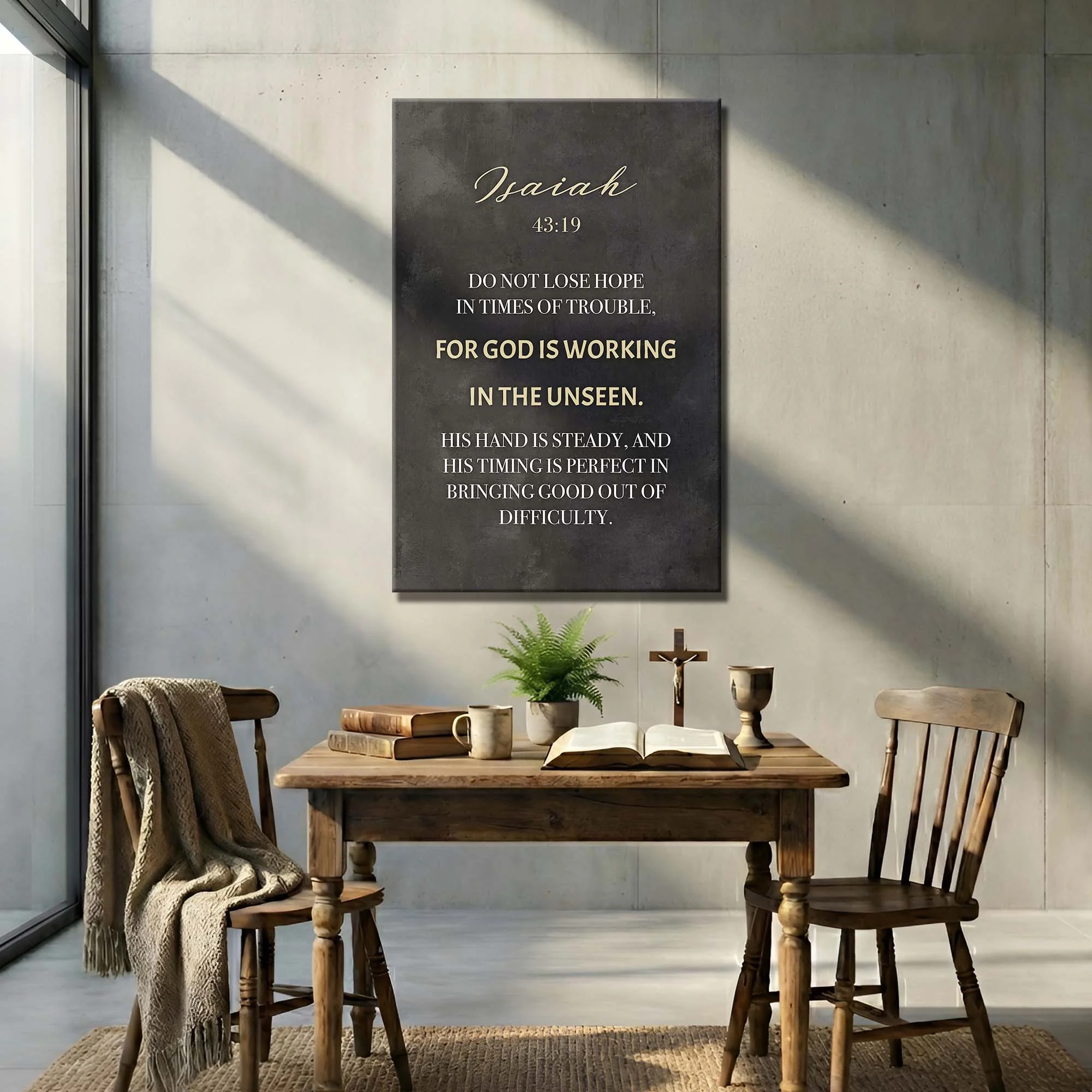 God Is Working - Isaiah 43:19 Faith Sign - Image 3