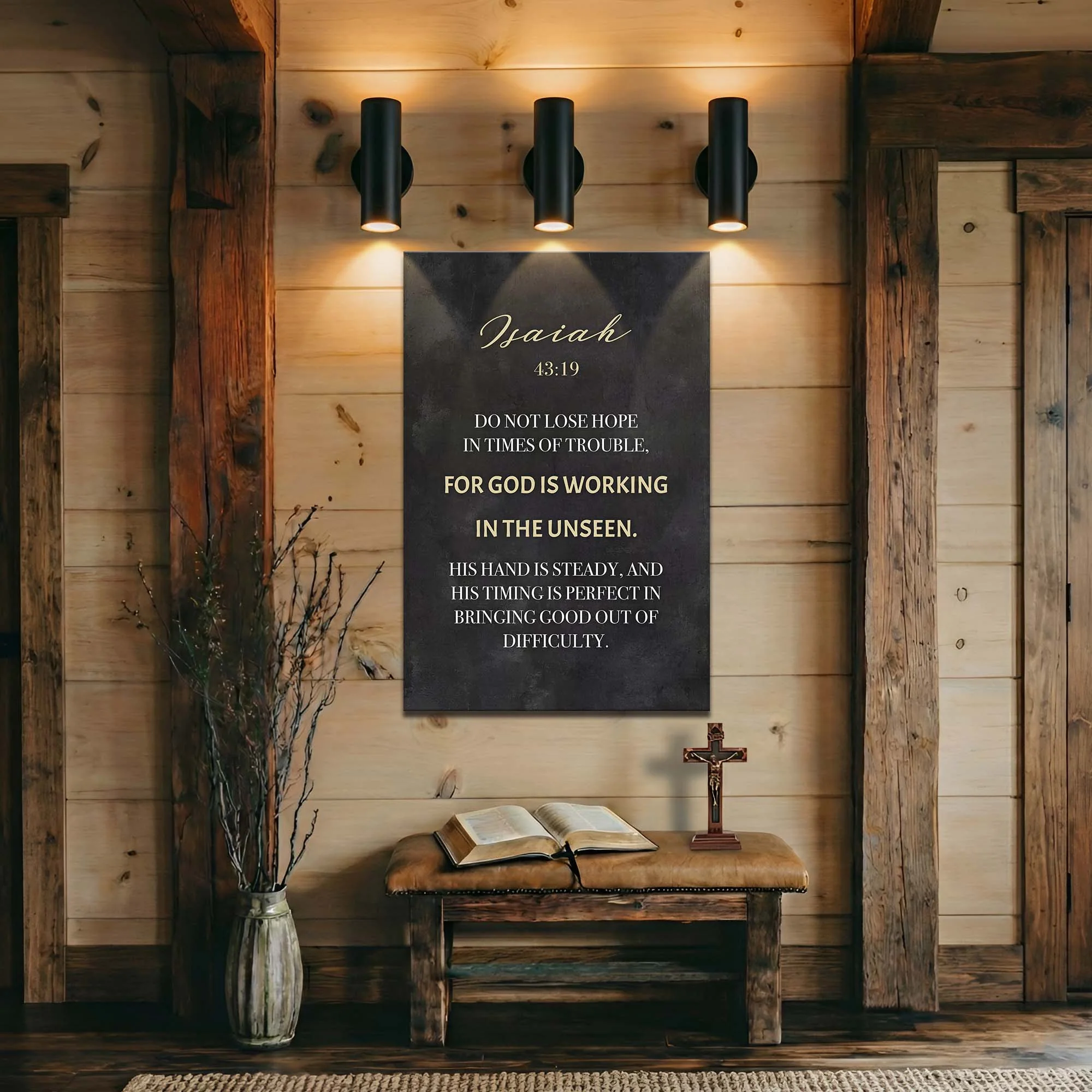 God Is Working - Isaiah 43:19 Faith Sign - Image 4