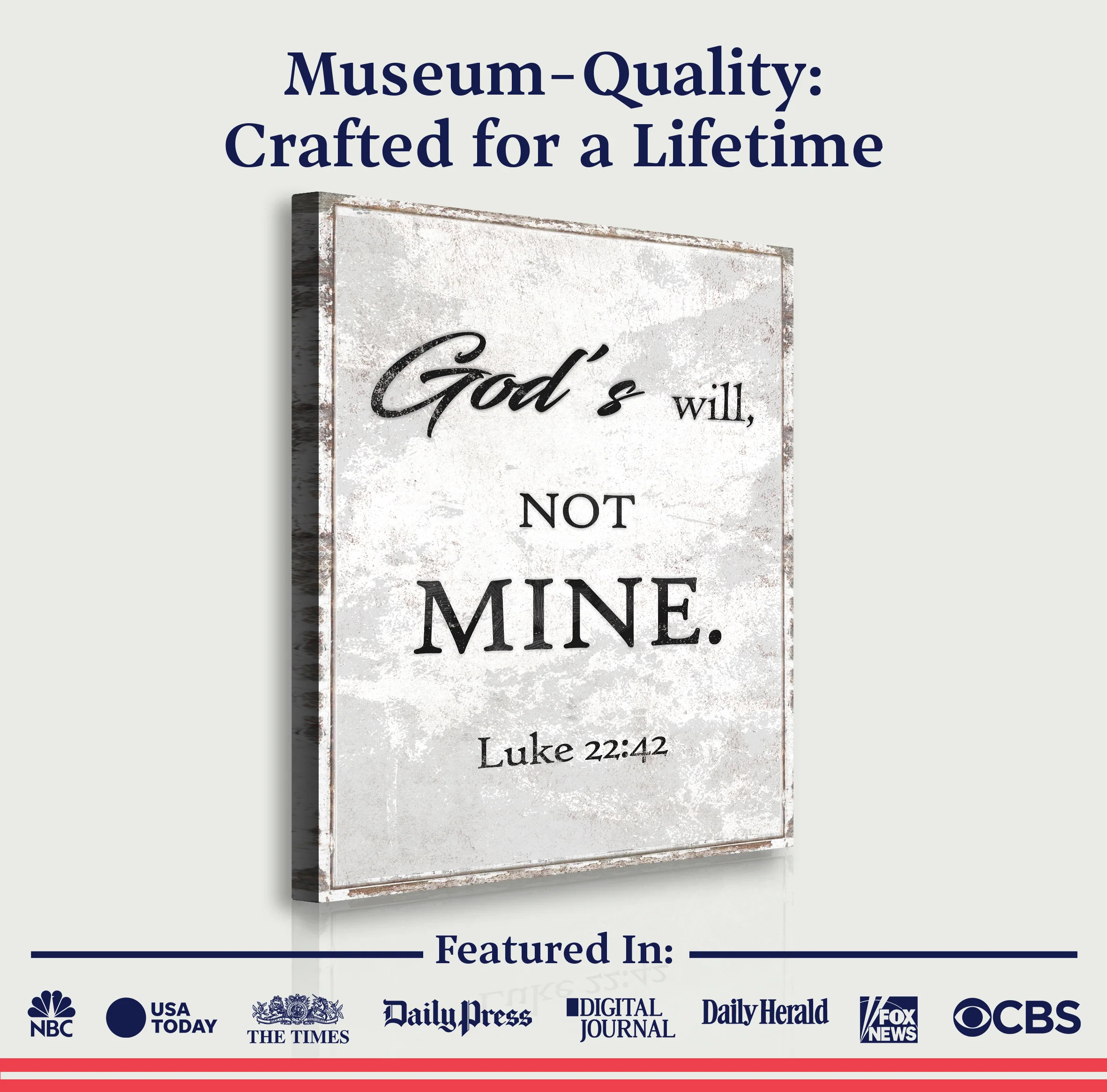 God's Will Not Mine Faith Wall Art - Image 6