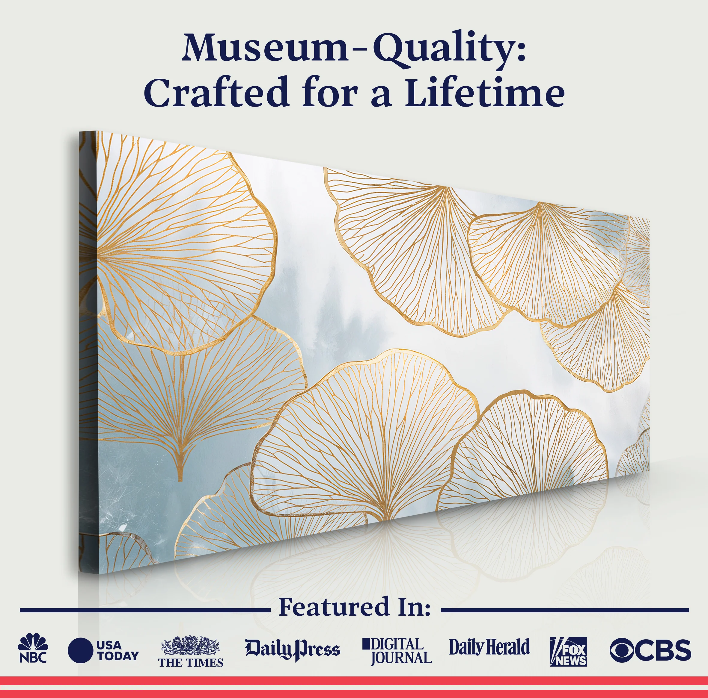 Gold Ginkgo Leaf Silhoutte Wall Art - Image 6