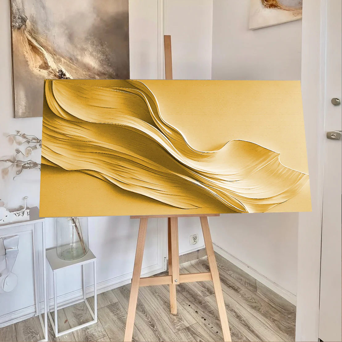 Gold Minimalist Wall Art II - Image 3
