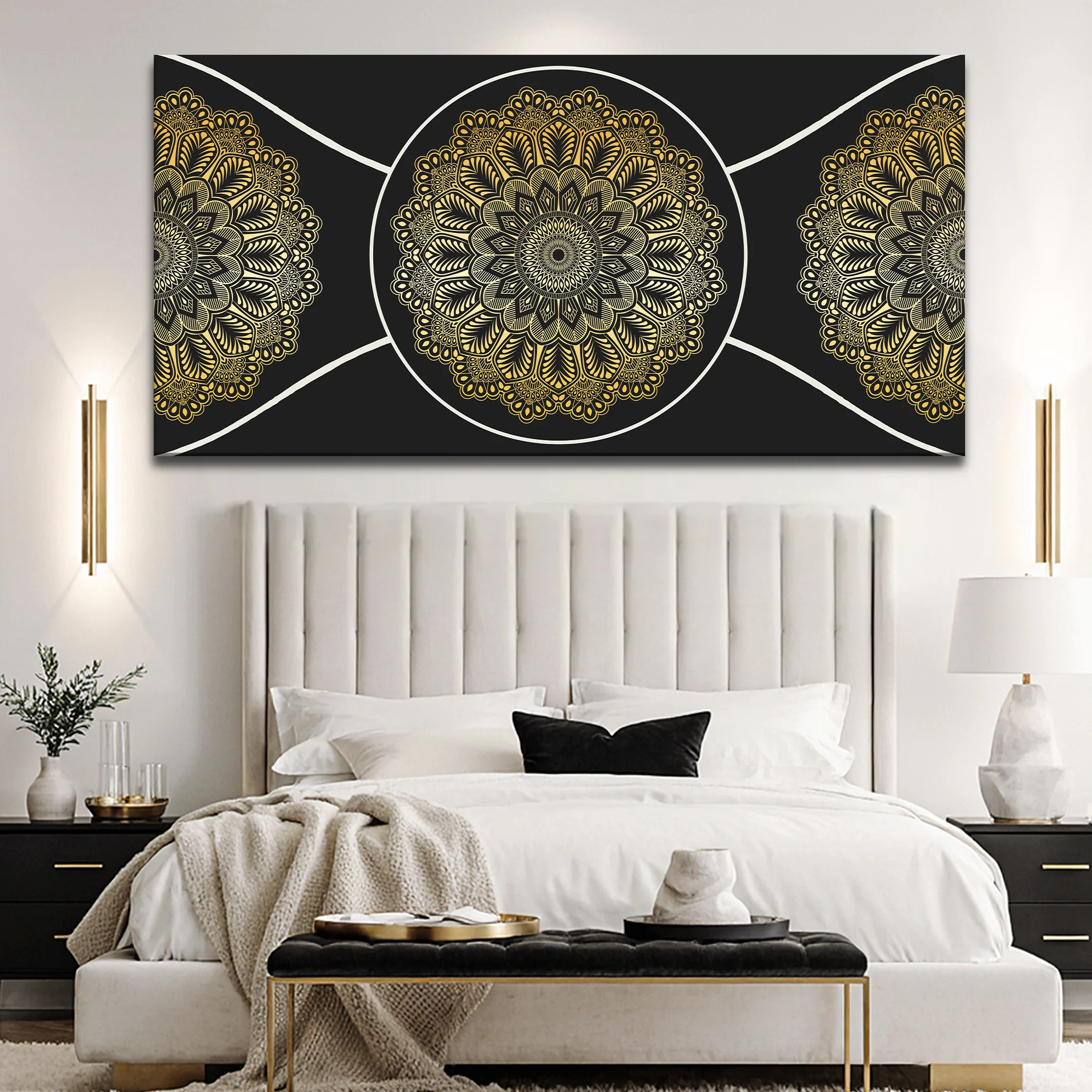 Gold Sacred Geometry Wall Art - Image 3