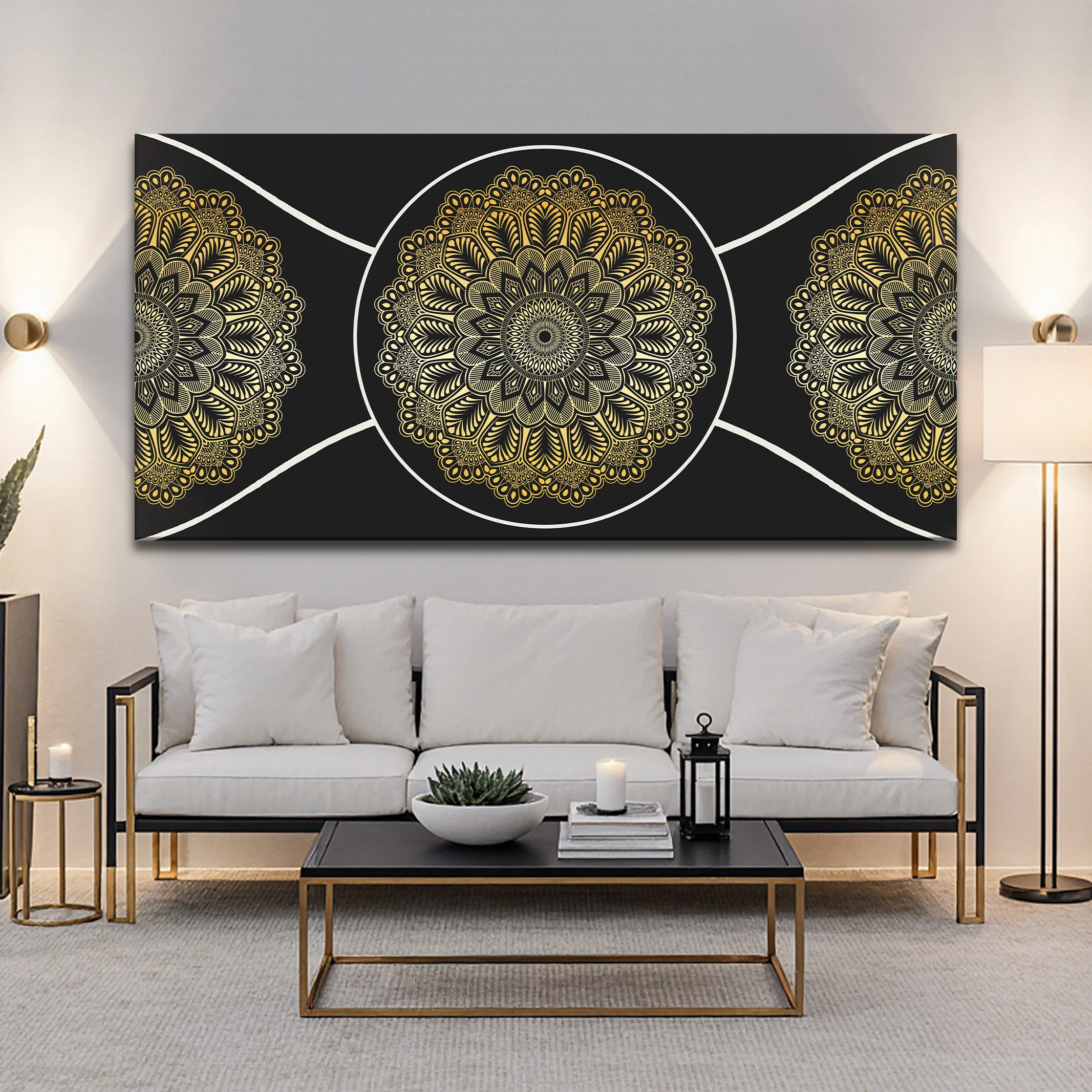 Gold Sacred Geometry Wall Art - Image 4