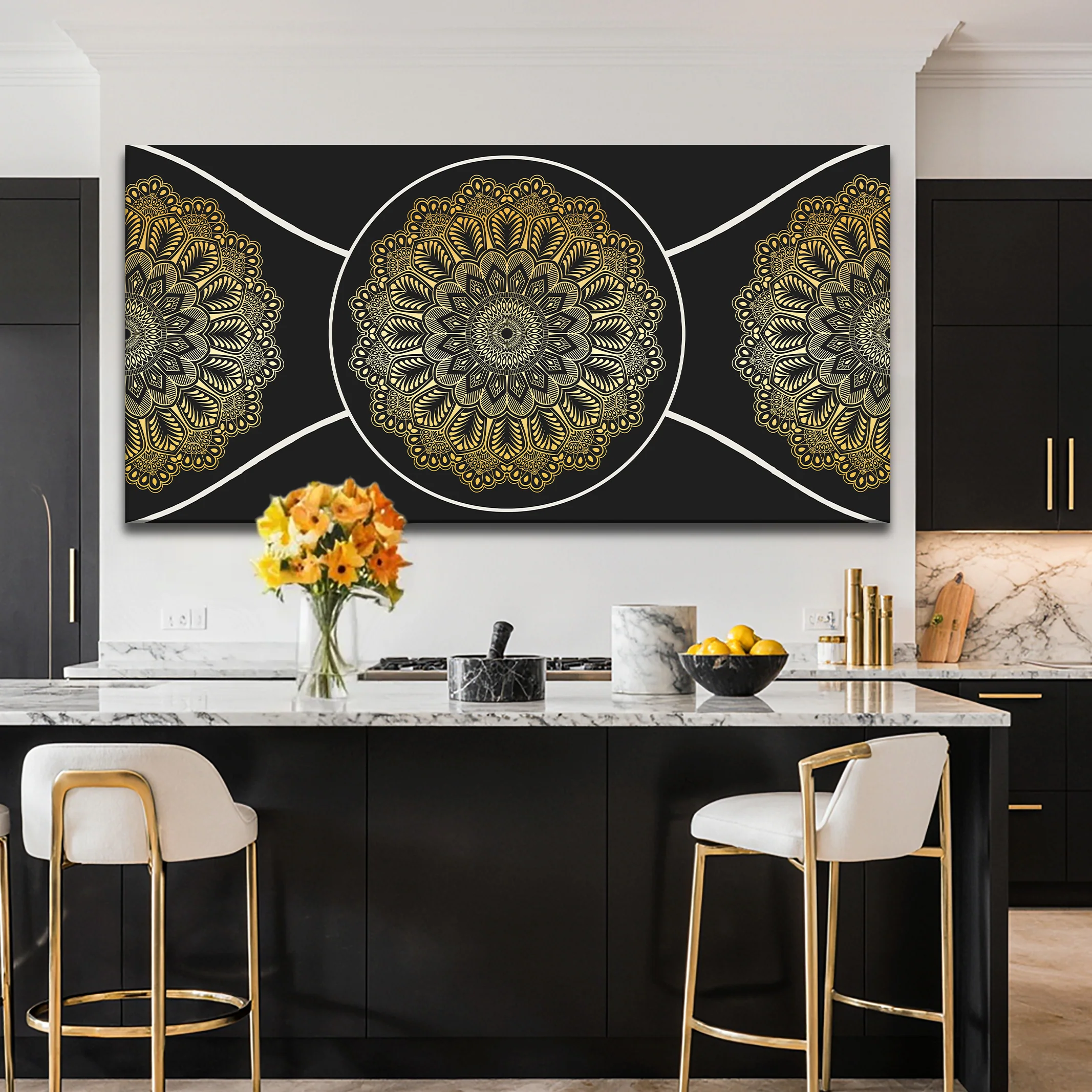 Gold Sacred Geometry Wall Art - Image 5