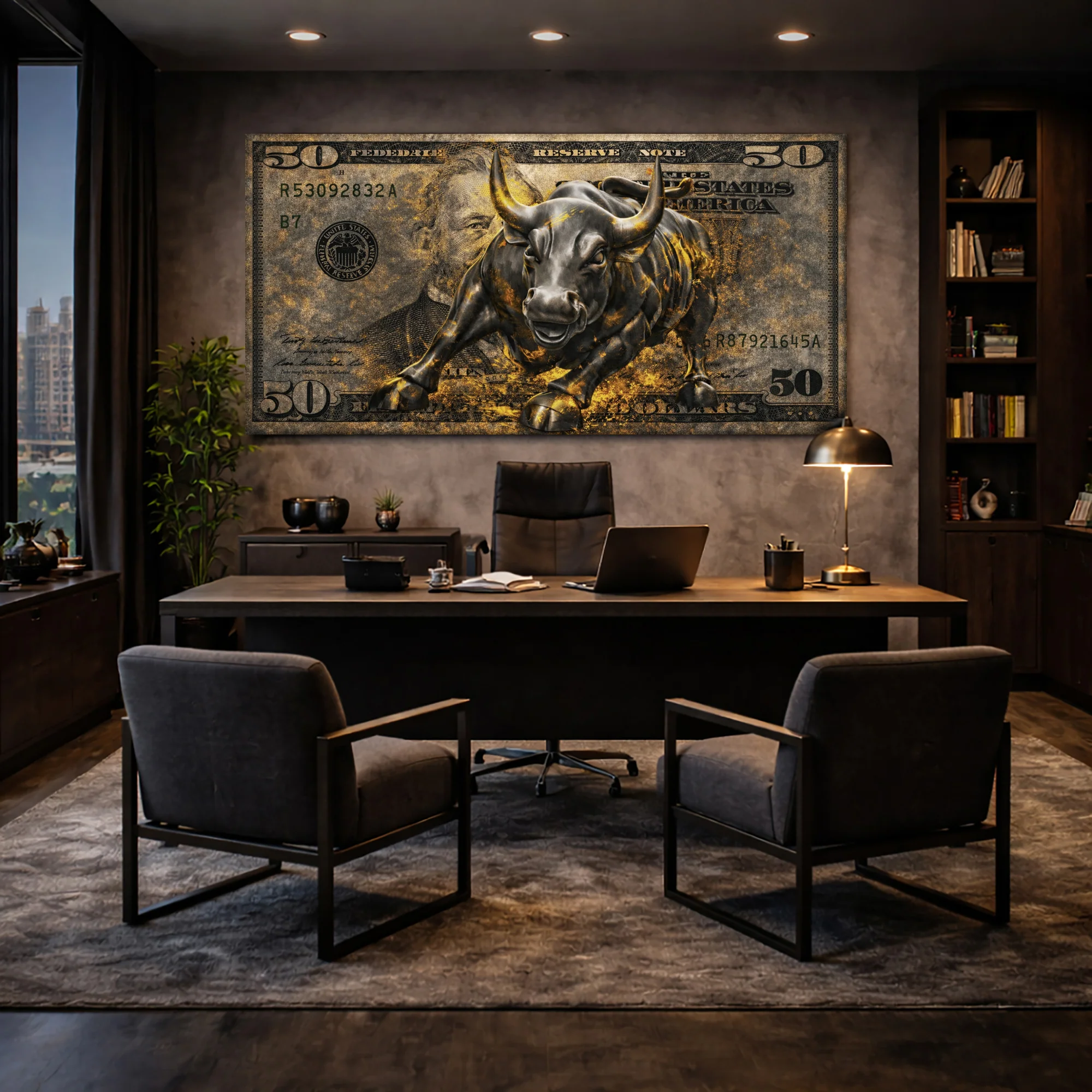 Golden Black Bull Wall Sign - Image 5