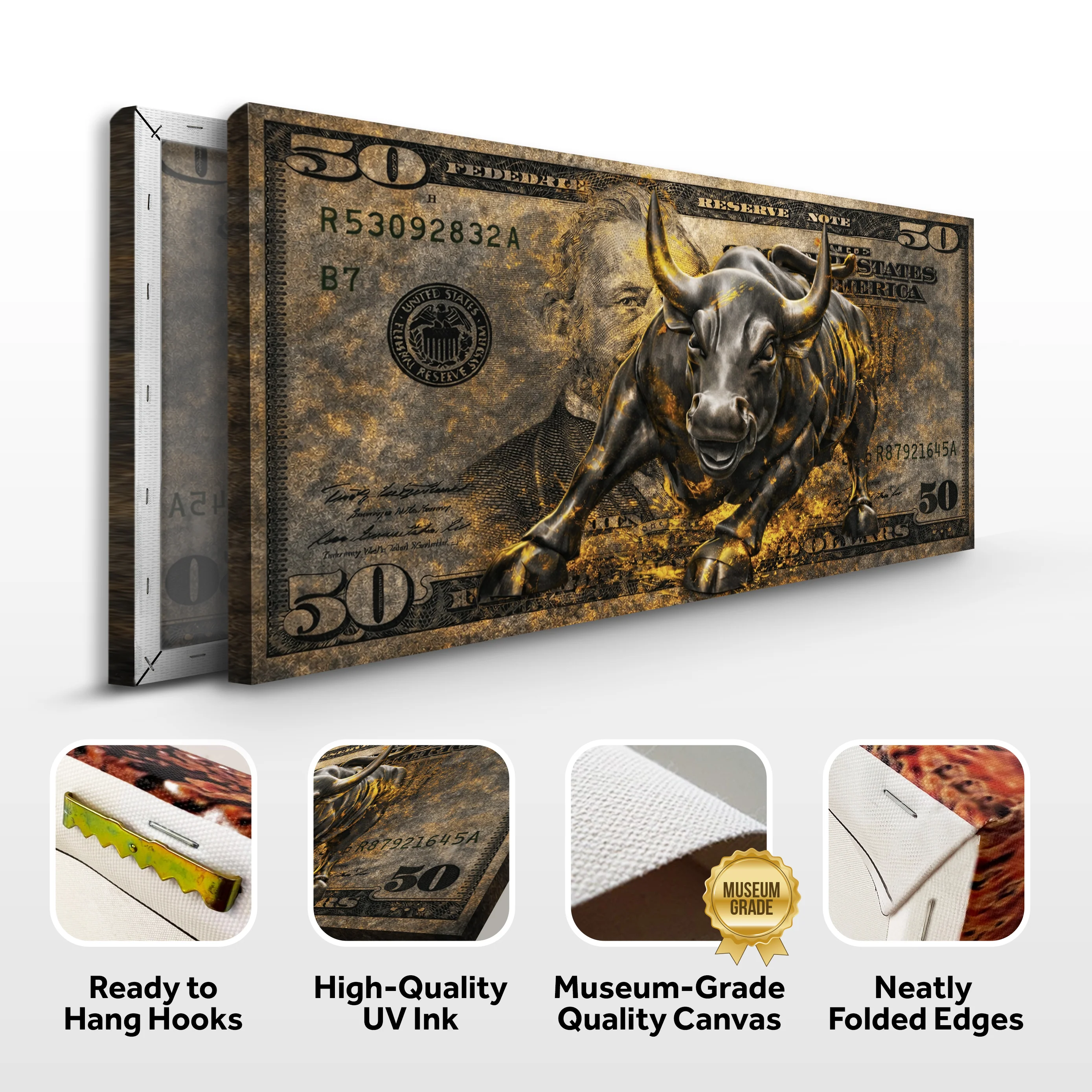 Golden Black Bull Wall Sign - Image 8