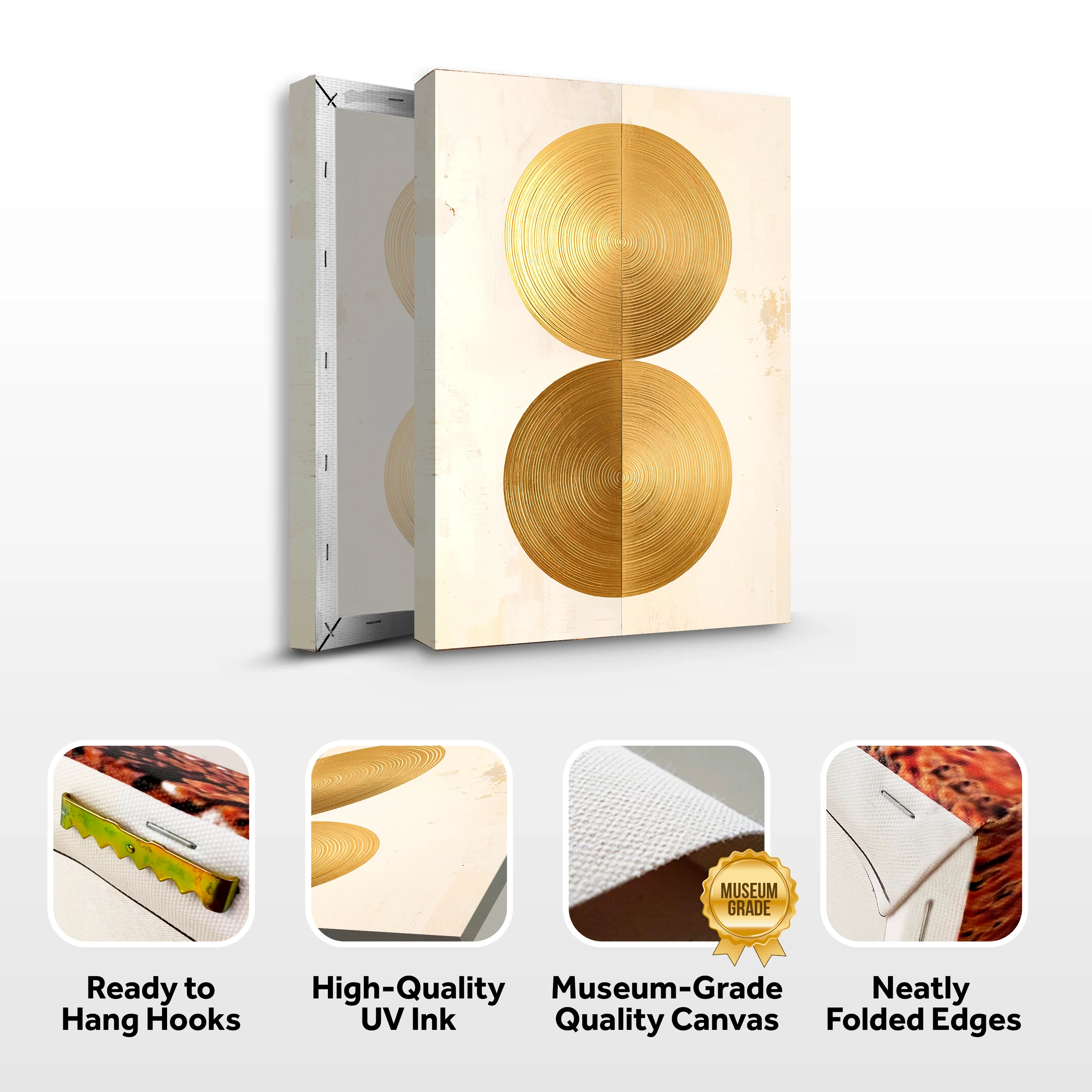 Golden Circle Abstract Wall Art - Image 8