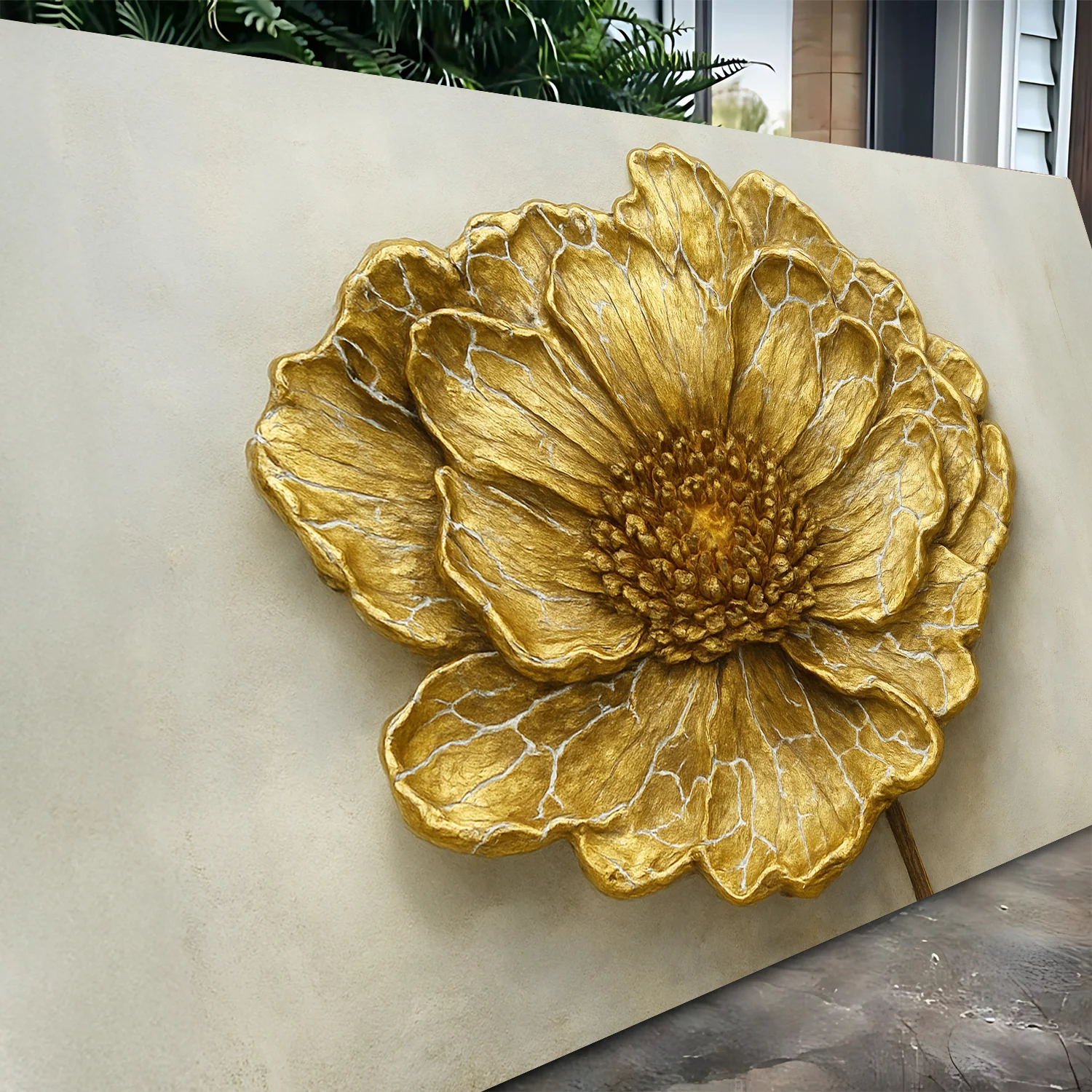 Golden Dandelion Minimalist Abstract Wall Art VI - Image 5