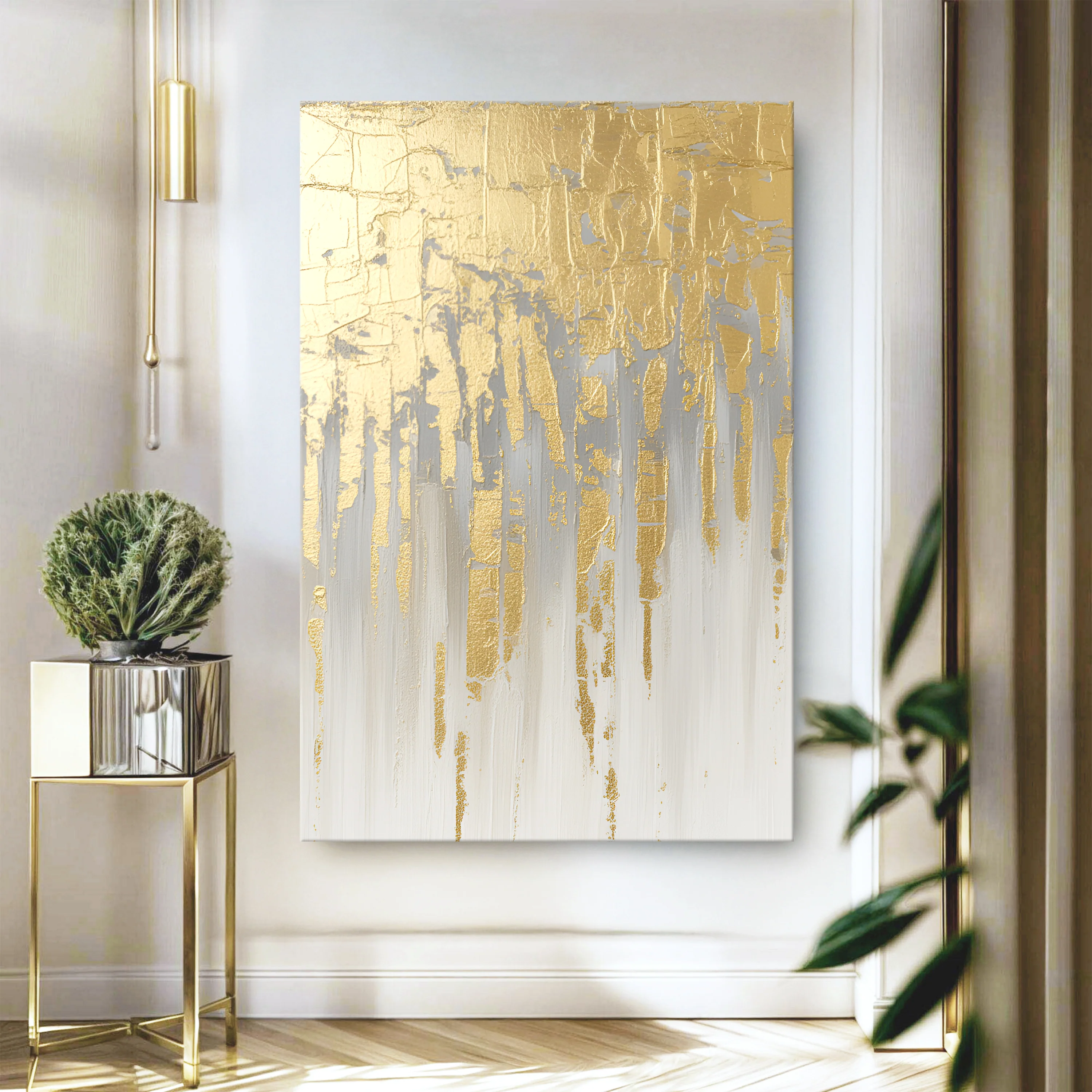 Golden Glow Texture Wall Art - Image 5