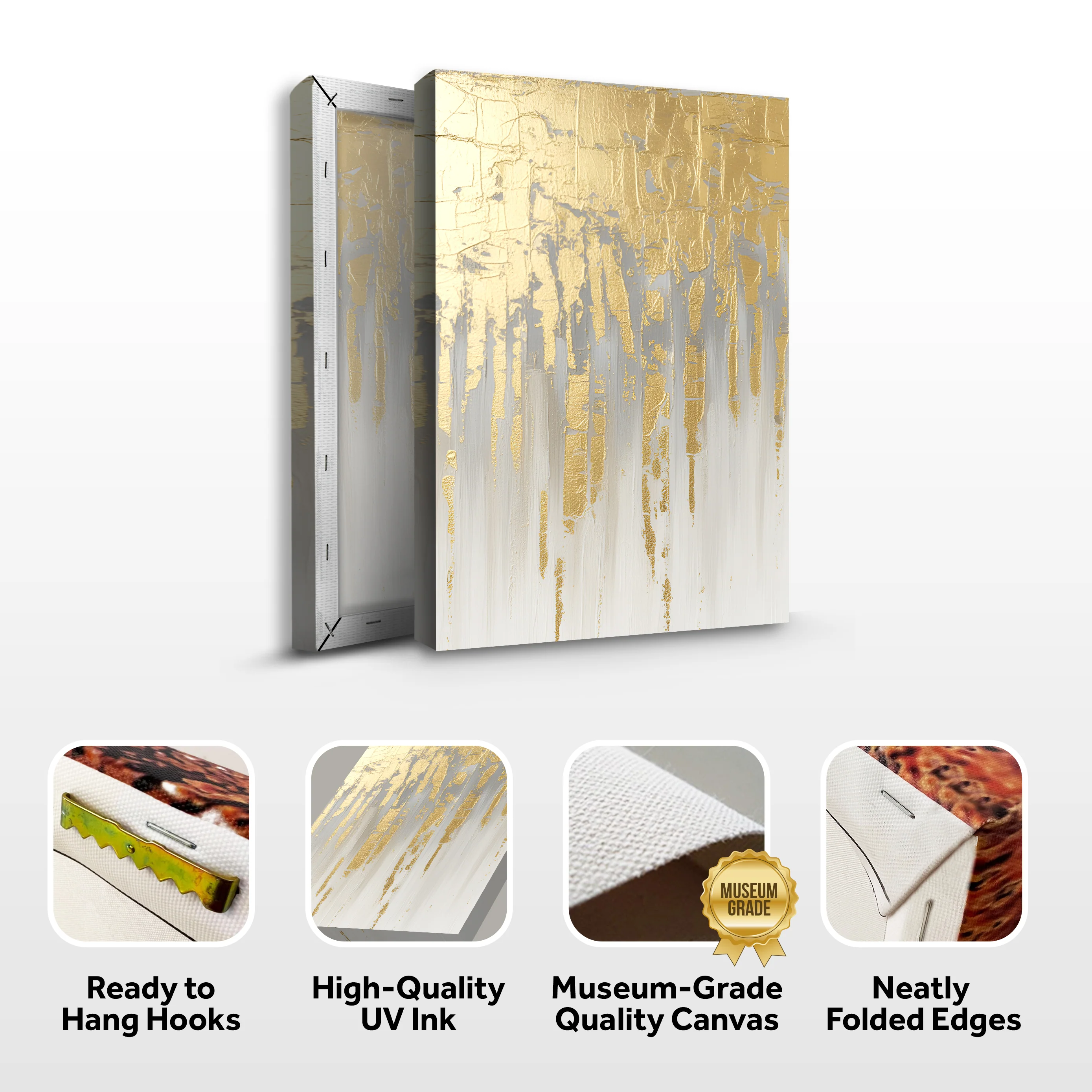 Golden Glow Texture Wall Art - Image 8