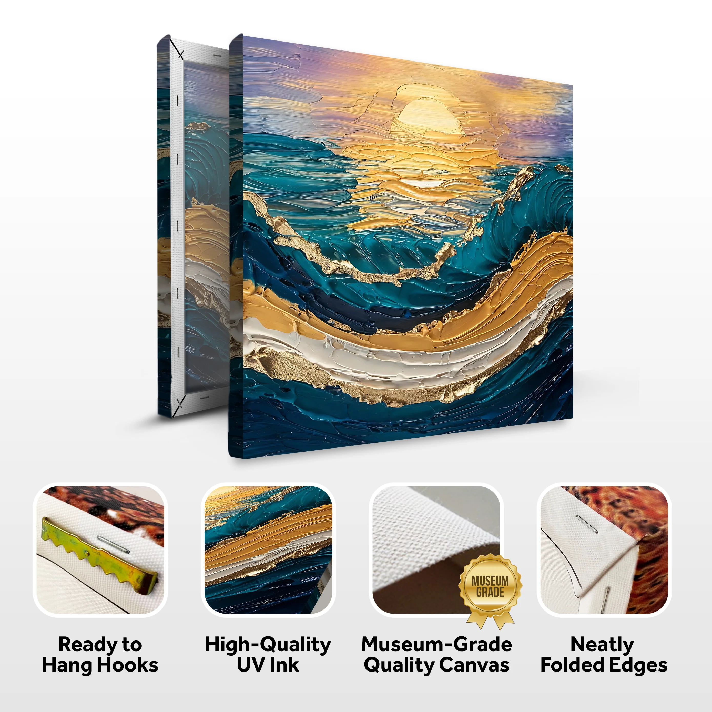 Golden Hour Impasto Wall Art - Image 8