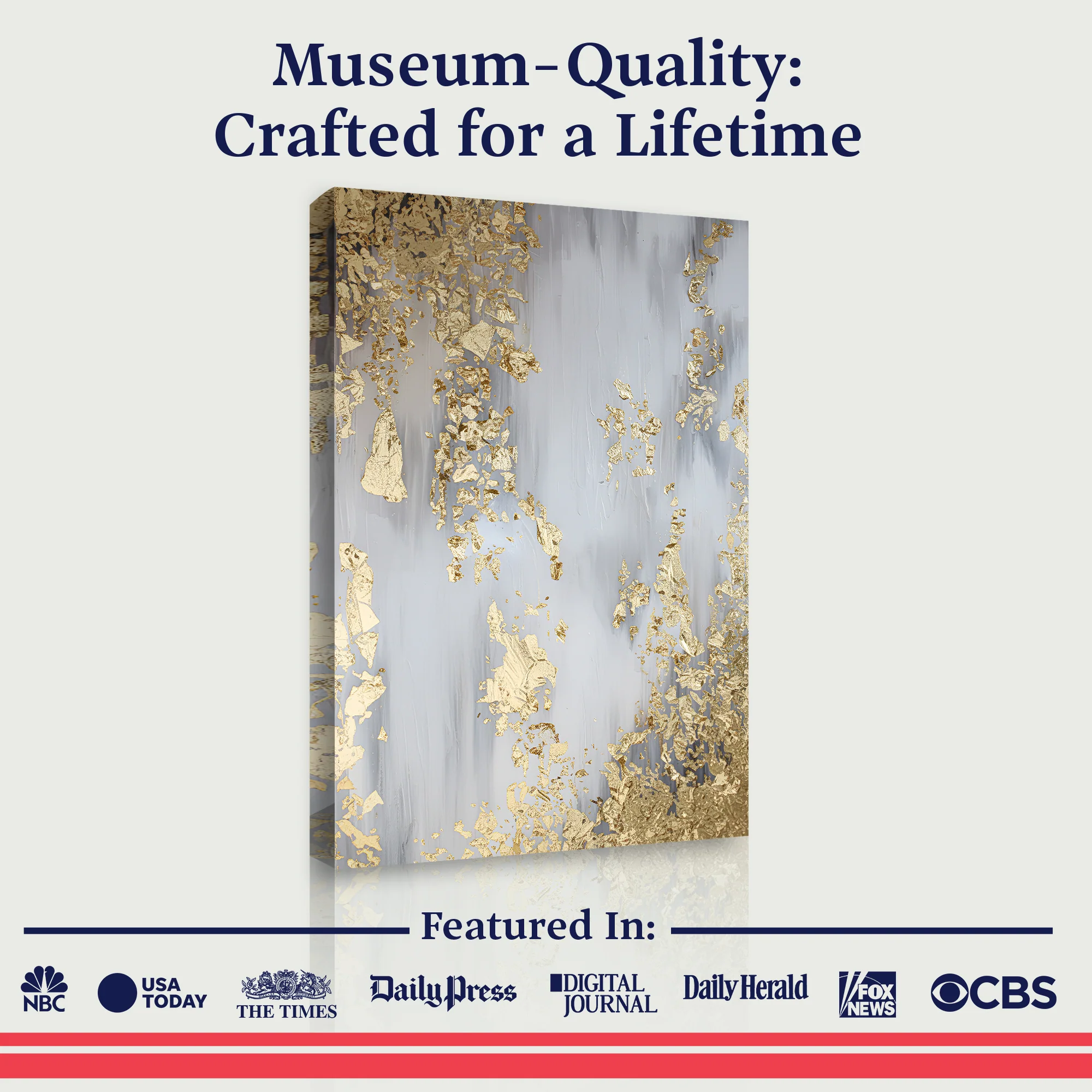 Golden Leaves Falling Abstract Wall Art - Image 6