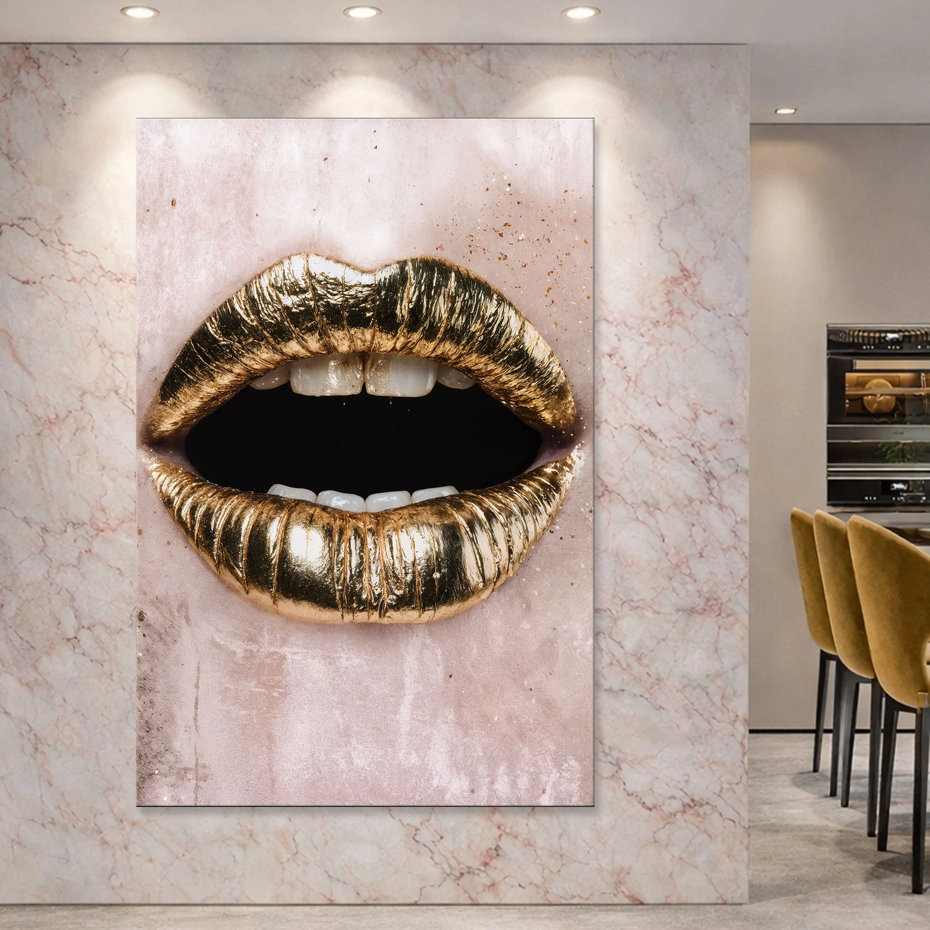 Golden Lips Wall Art - Image 3