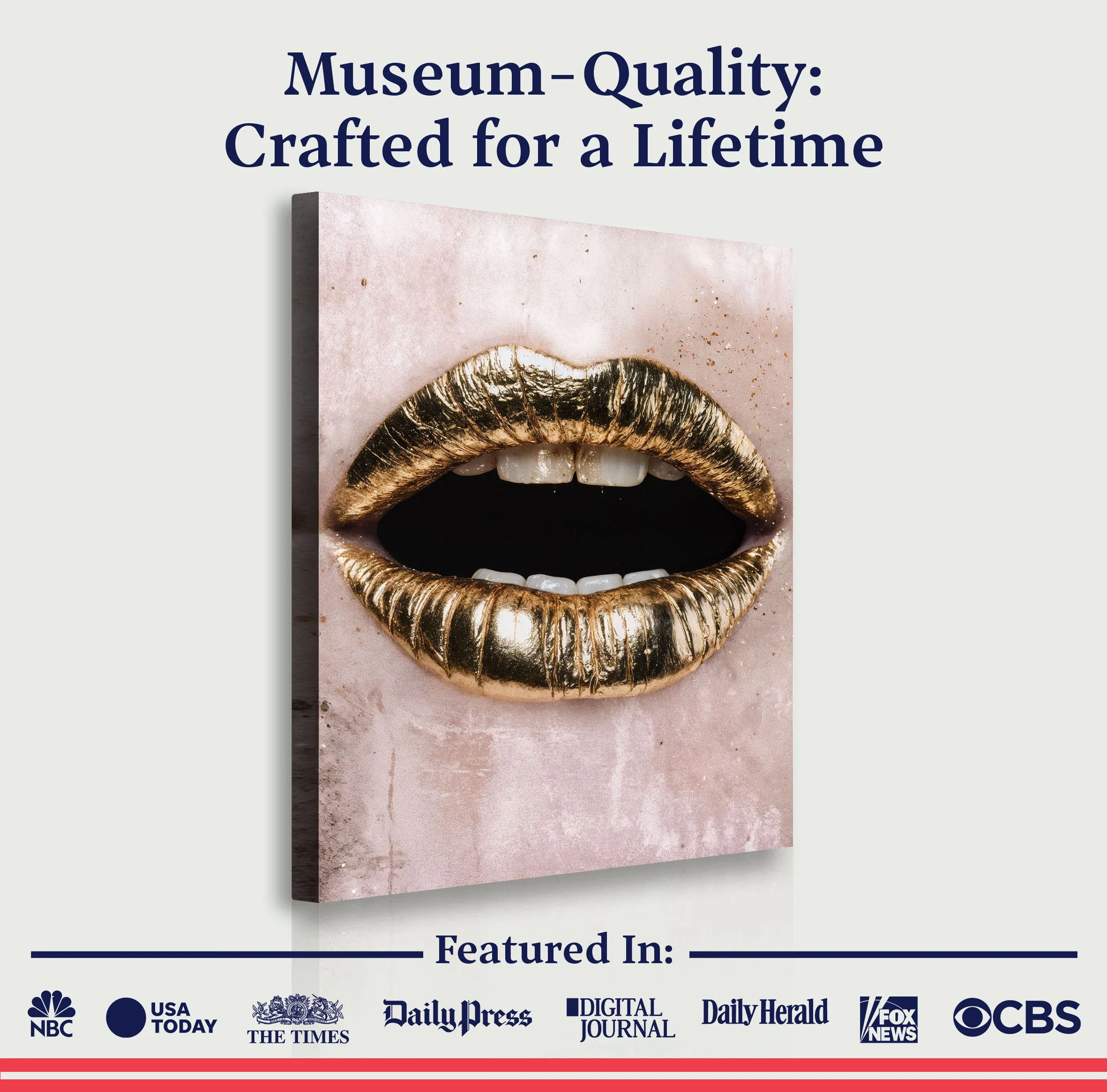 Golden Lips Wall Art - Image 6