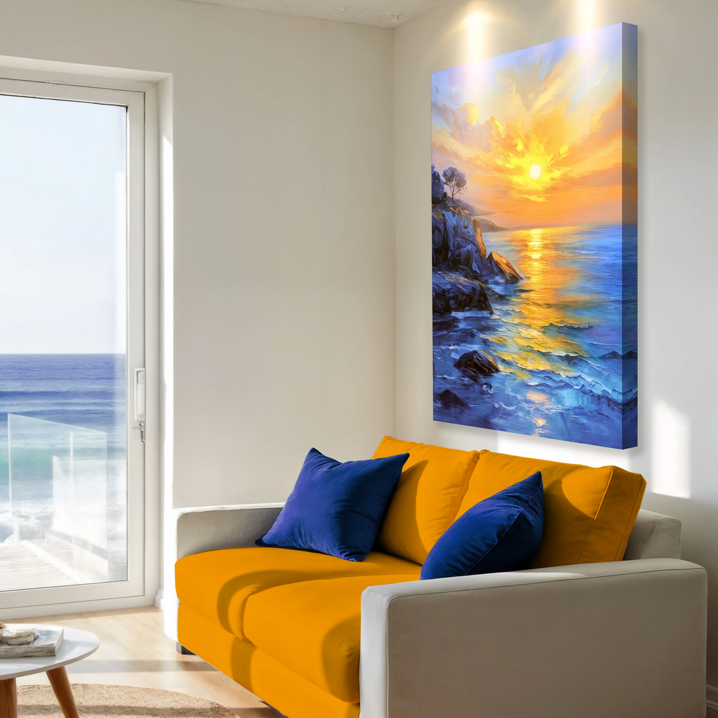 Golden Sunrise Coastal Wall Art - Image 5