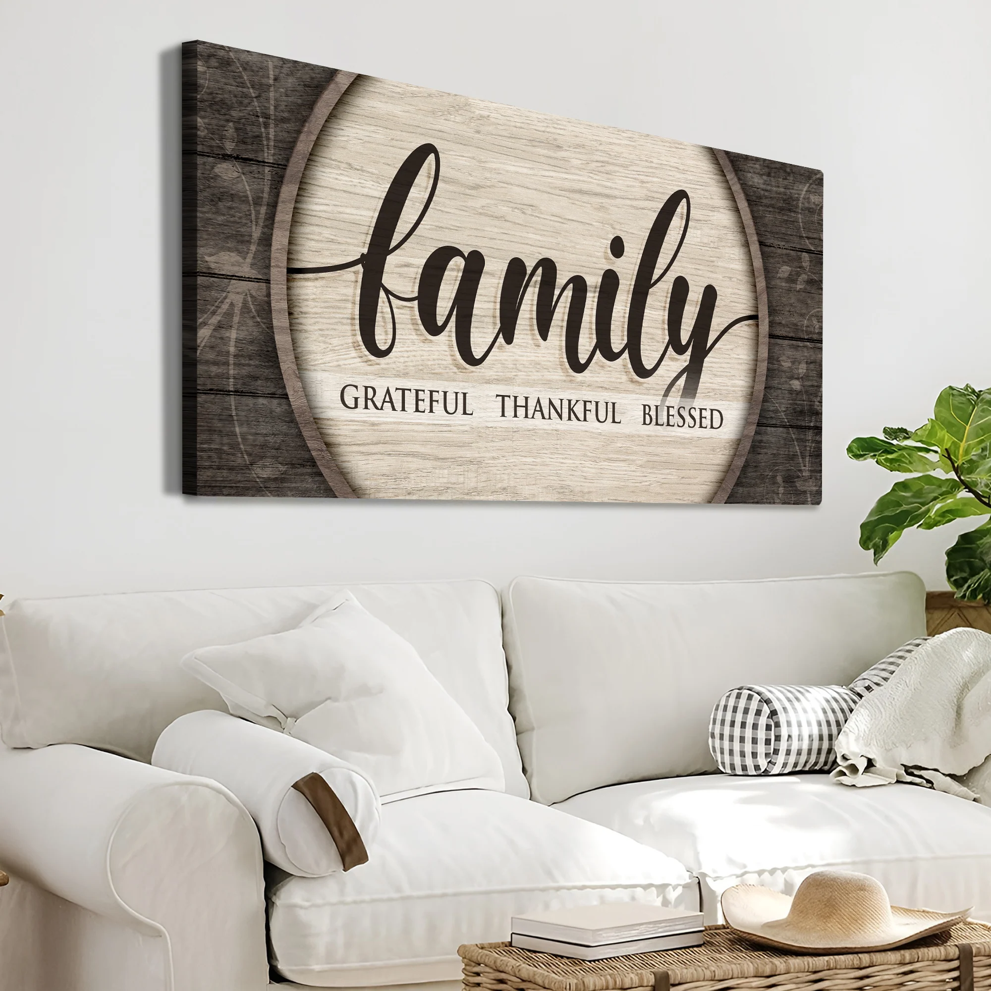 Grateful Thankful Blessed Family Sign - Image 3